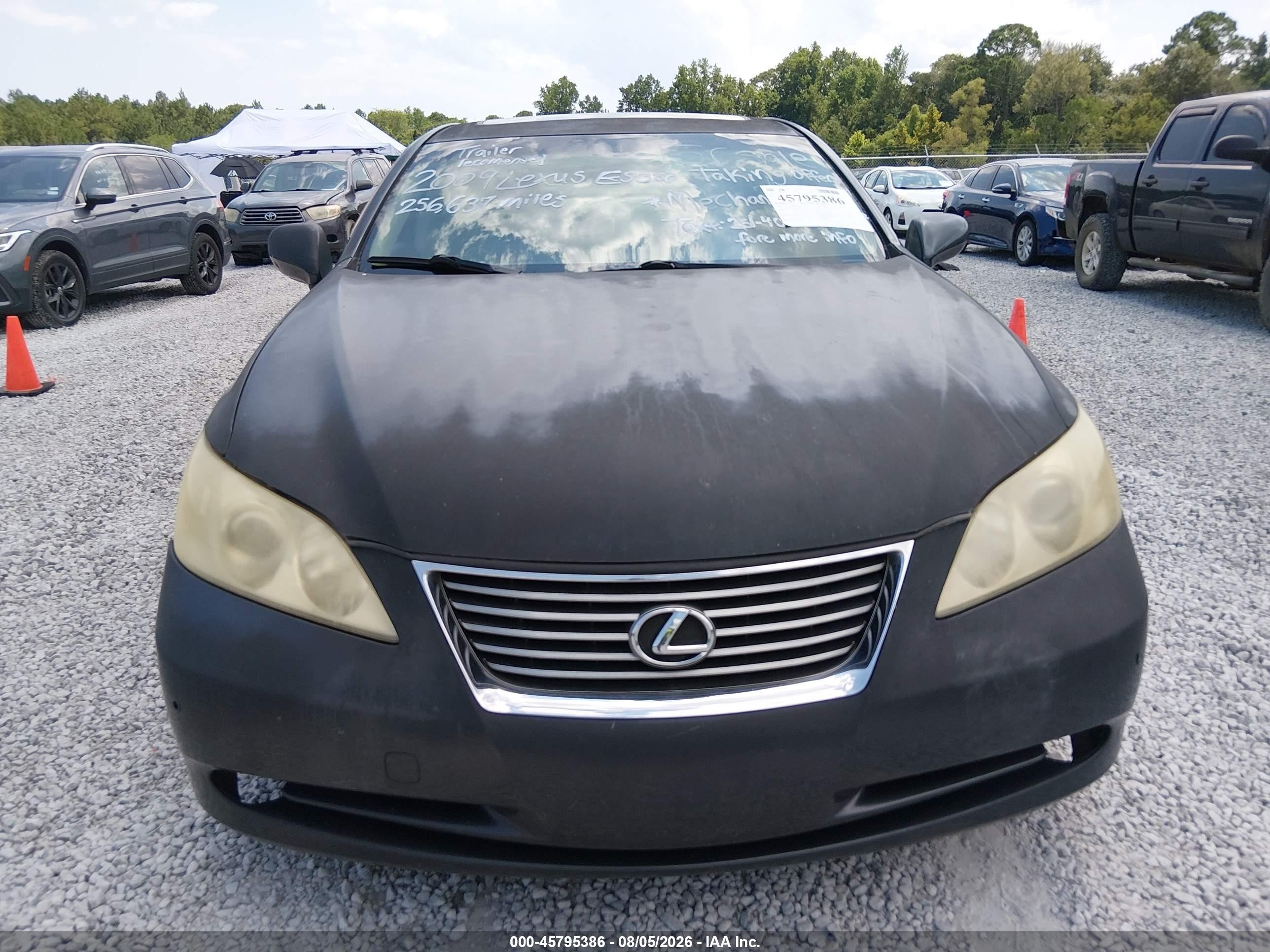 2009 Lexus Es 350   Black vin: JTHBJ46G092339830