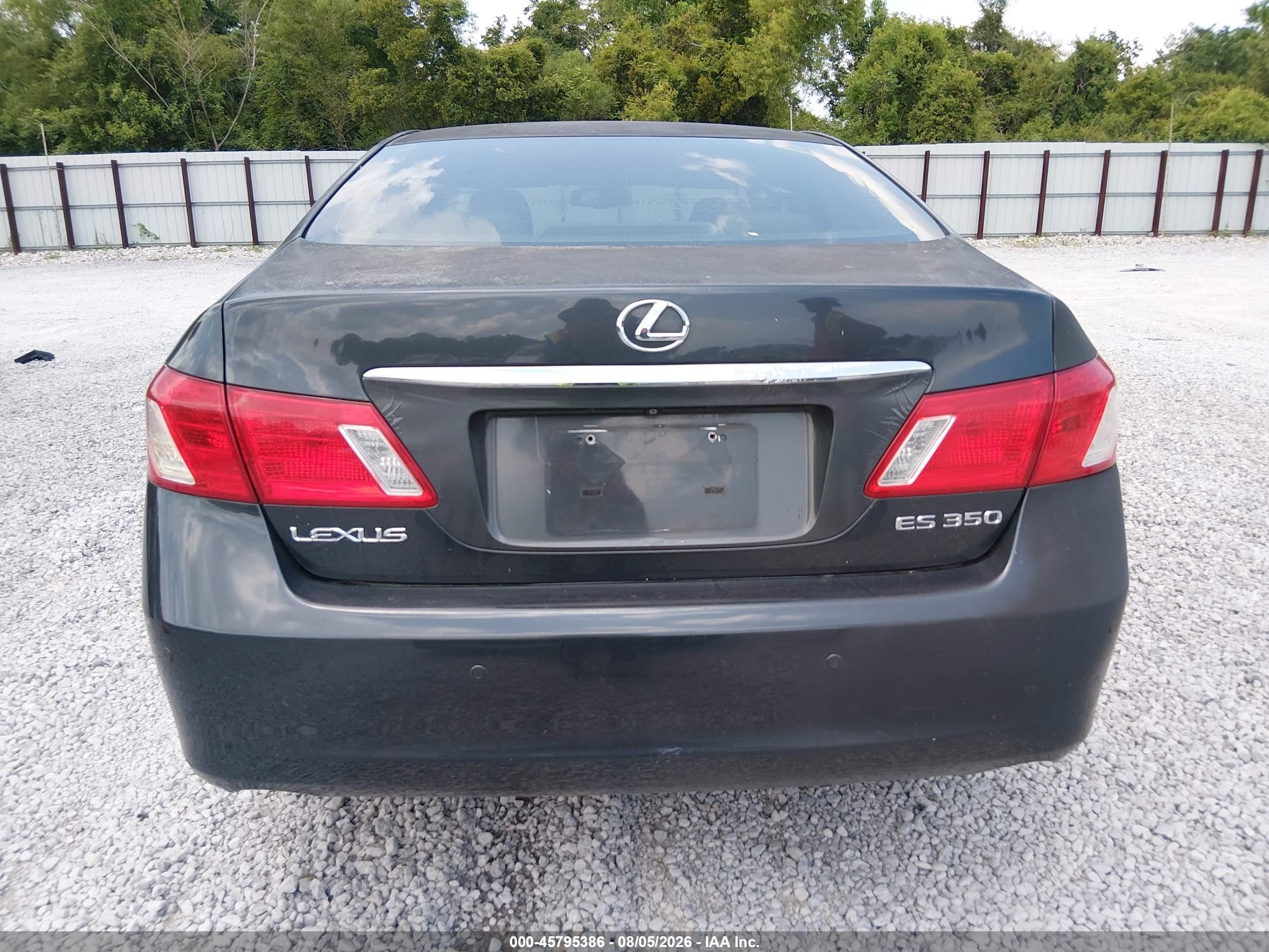 2009 Lexus Es 350   Black vin: JTHBJ46G092339830