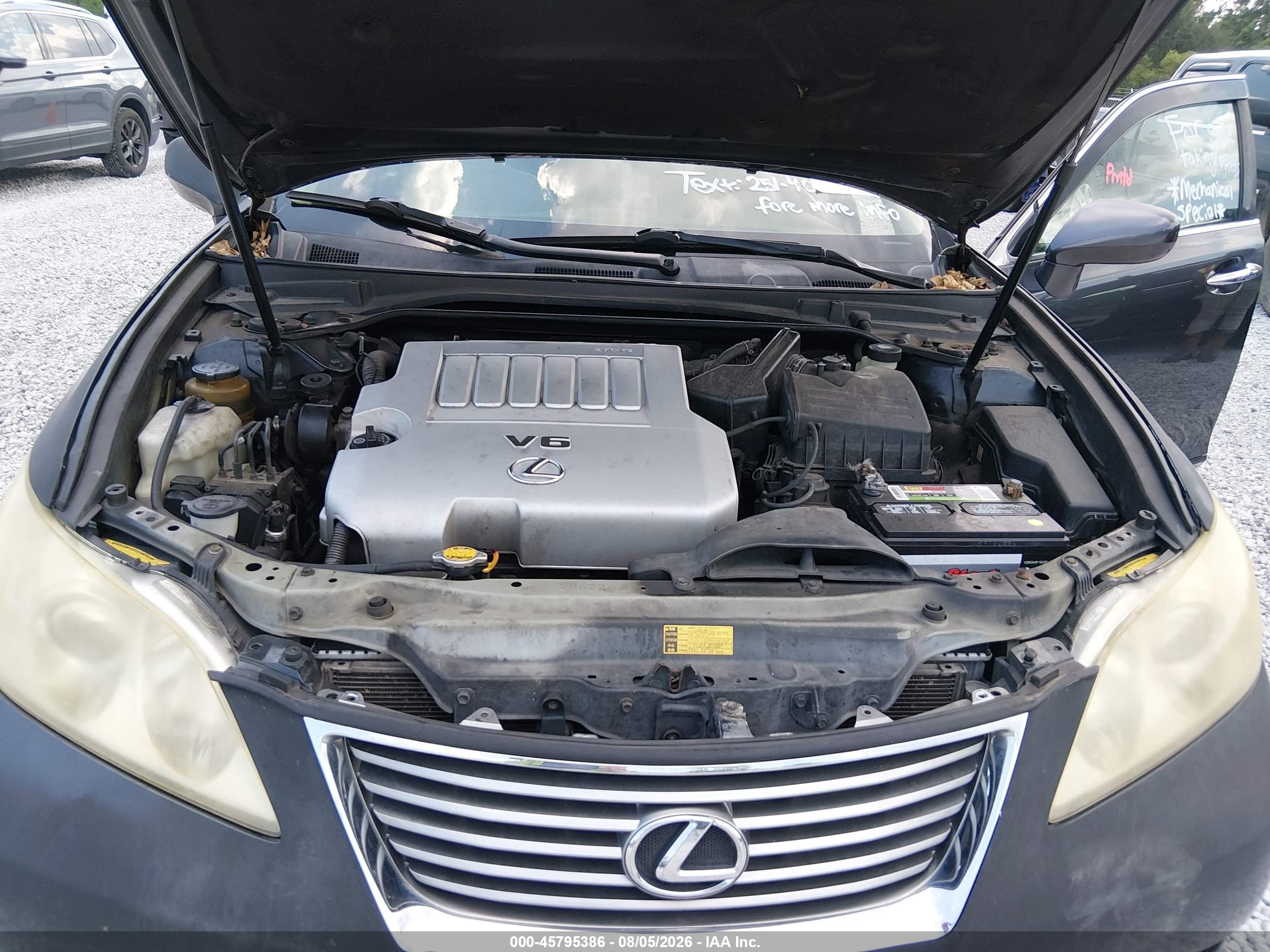 2009 Lexus Es 350   Black vin: JTHBJ46G092339830