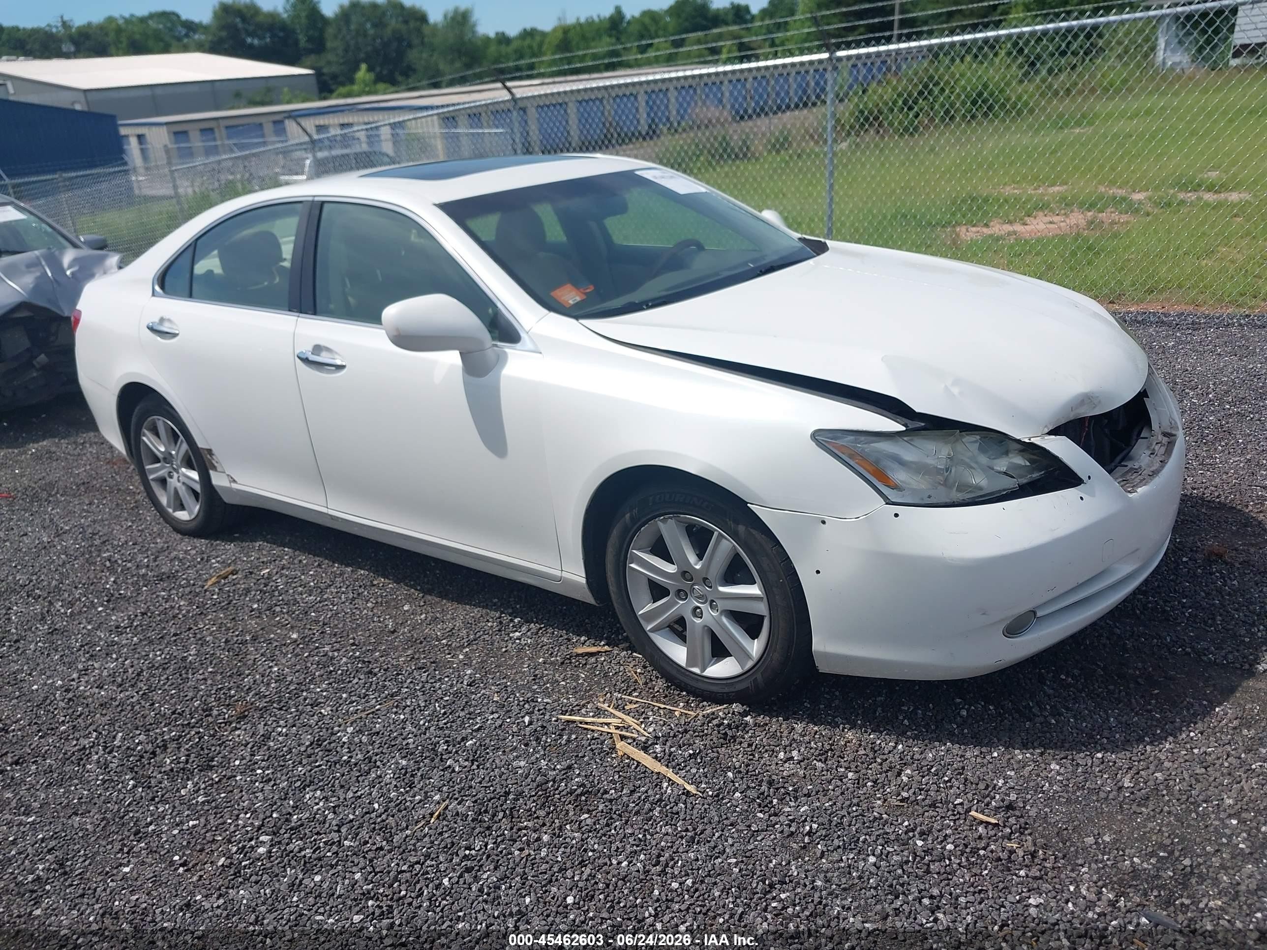 2007 Lexus Es 350   White vin: JTHBJ46G172001771