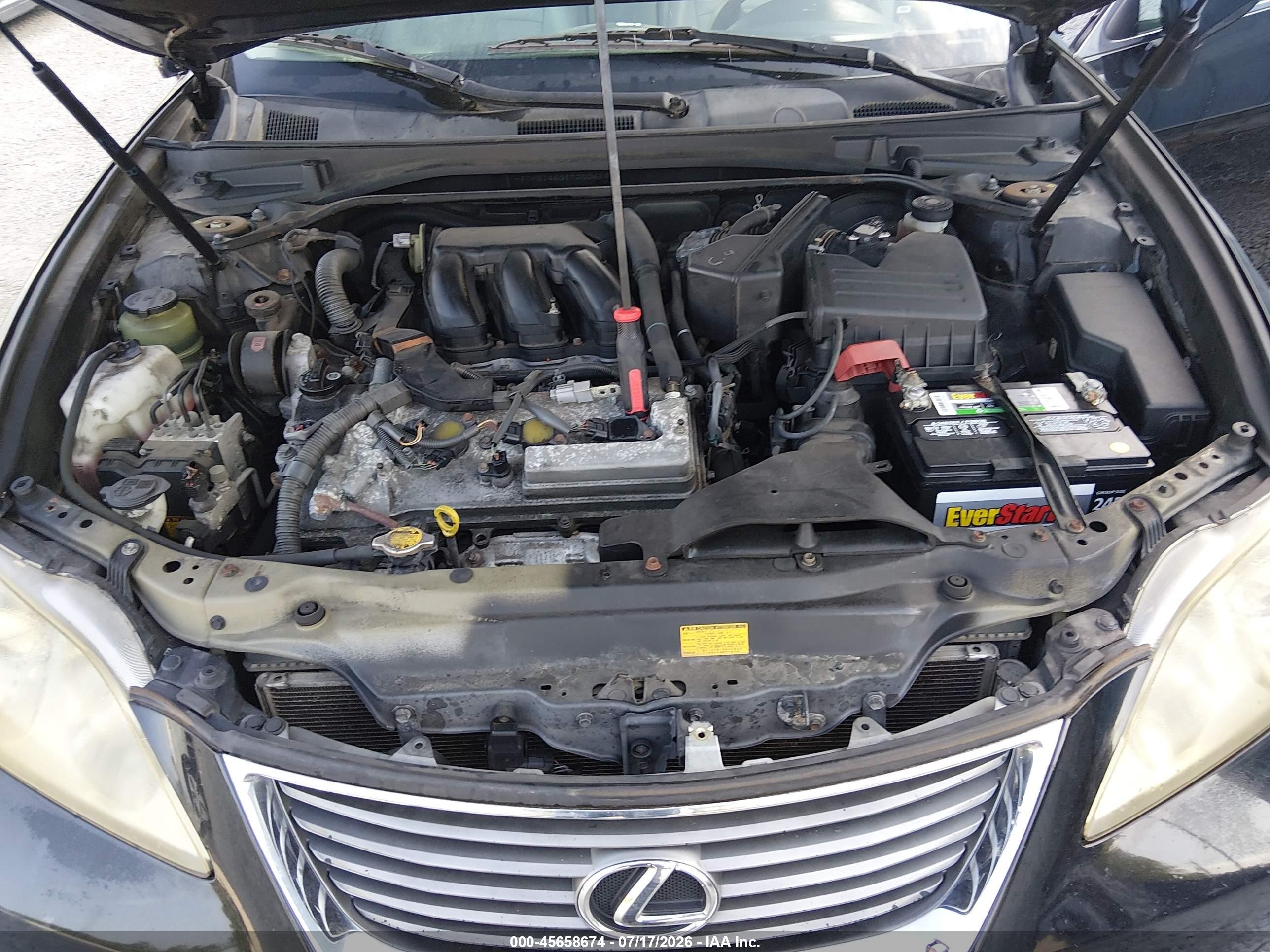 2007 Lexus Es 350   Черный vin: JTHBJ46G172006940