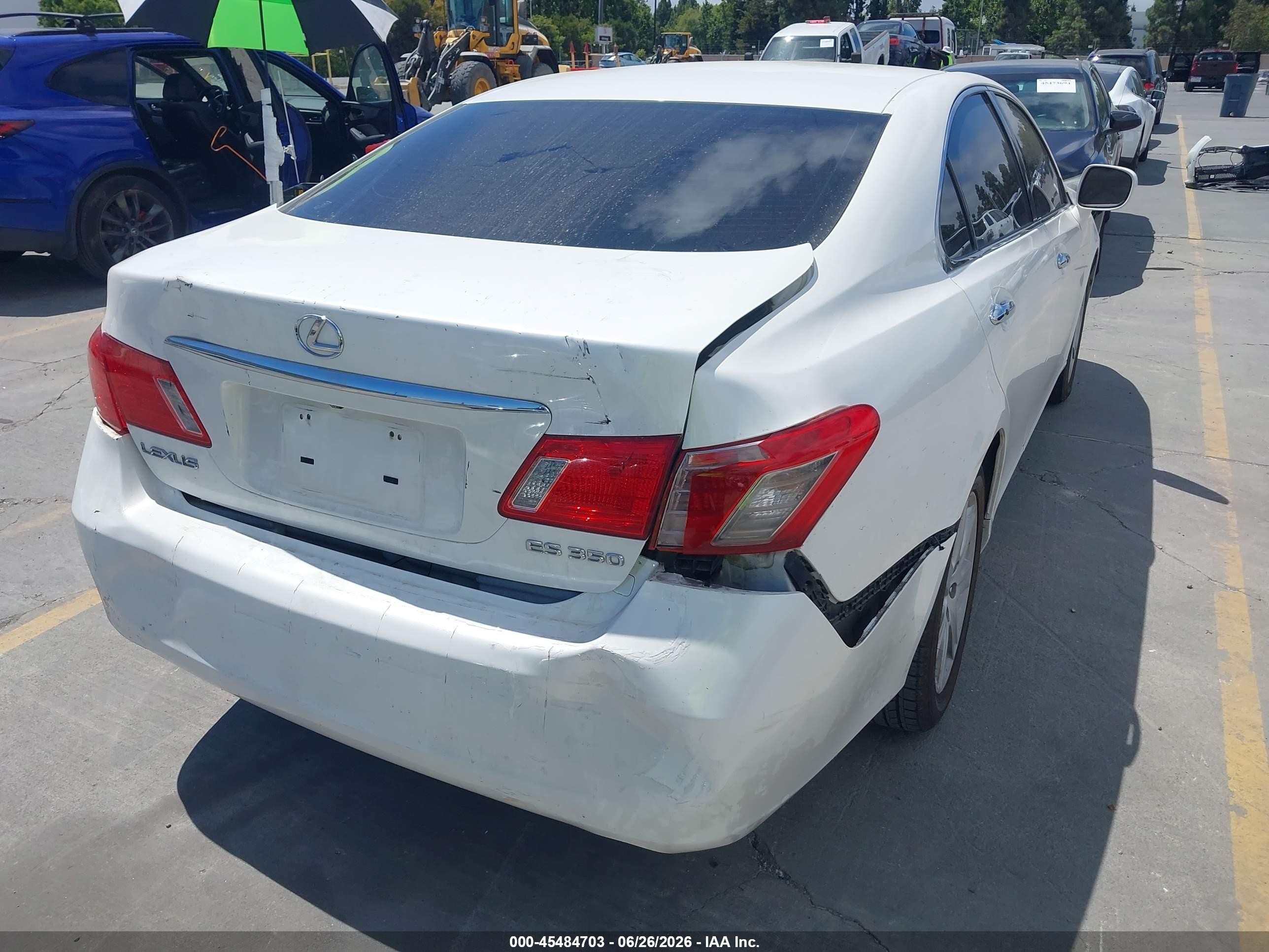 2007 Lexus Es 350   White vin: JTHBJ46G172015802