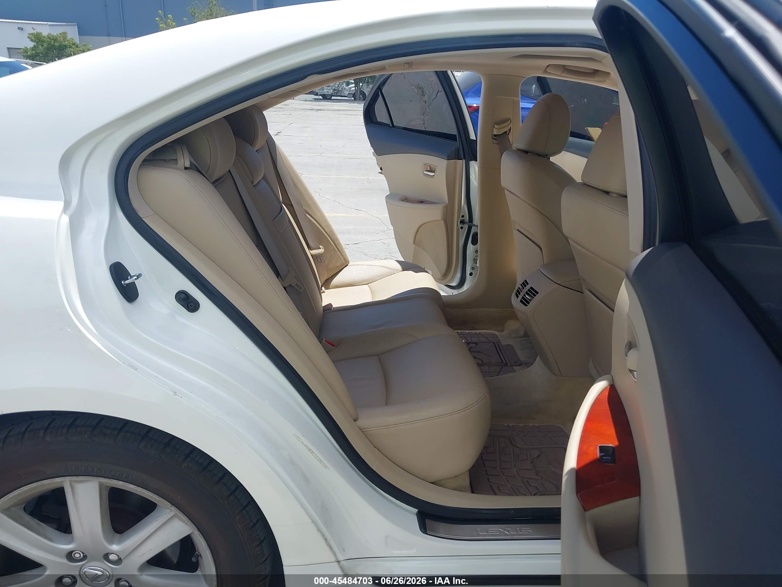 2007 Lexus Es 350   White vin: JTHBJ46G172015802