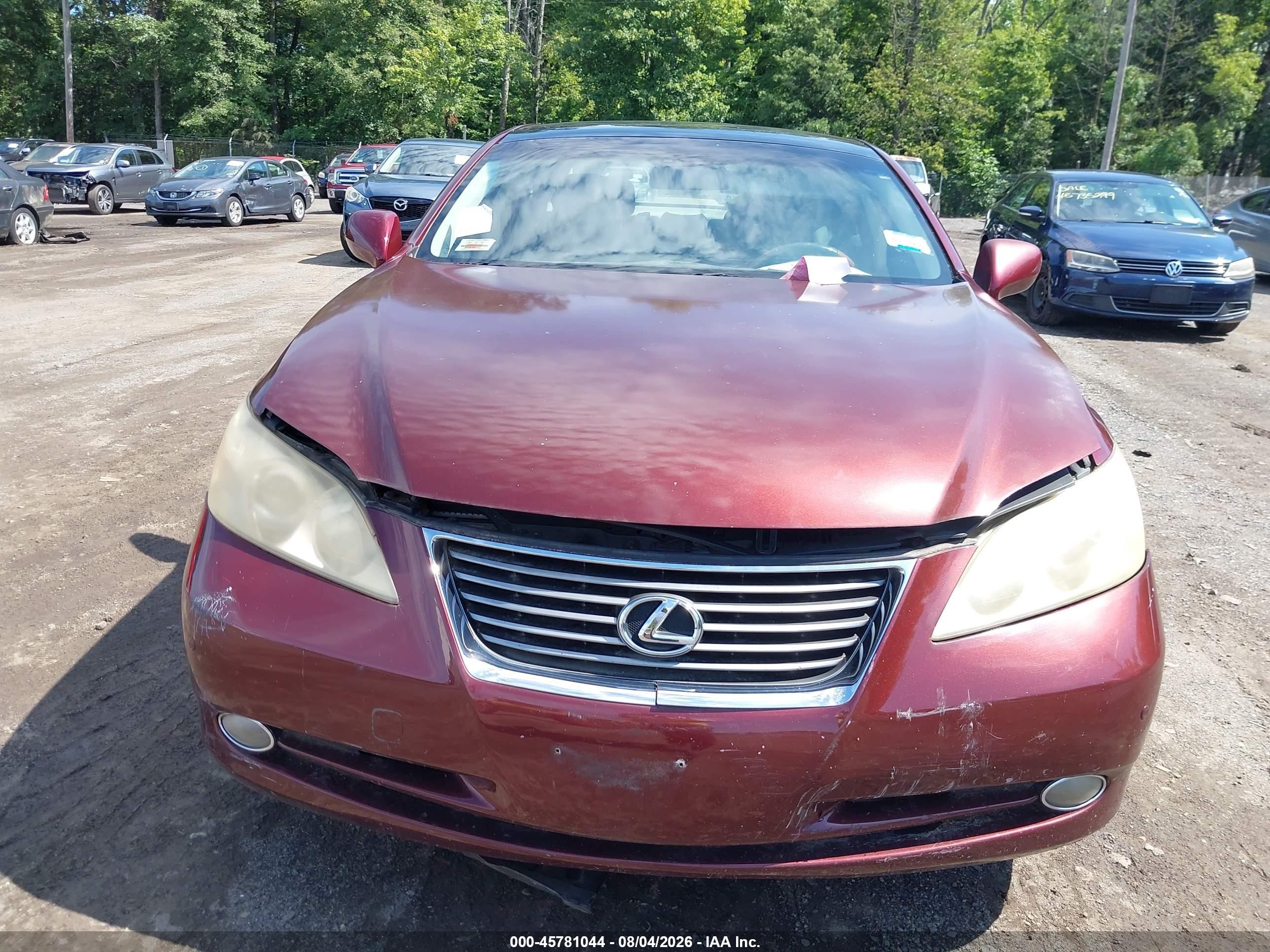 2007 Lexus Es 350   Burgundy vin: JTHBJ46G172043860