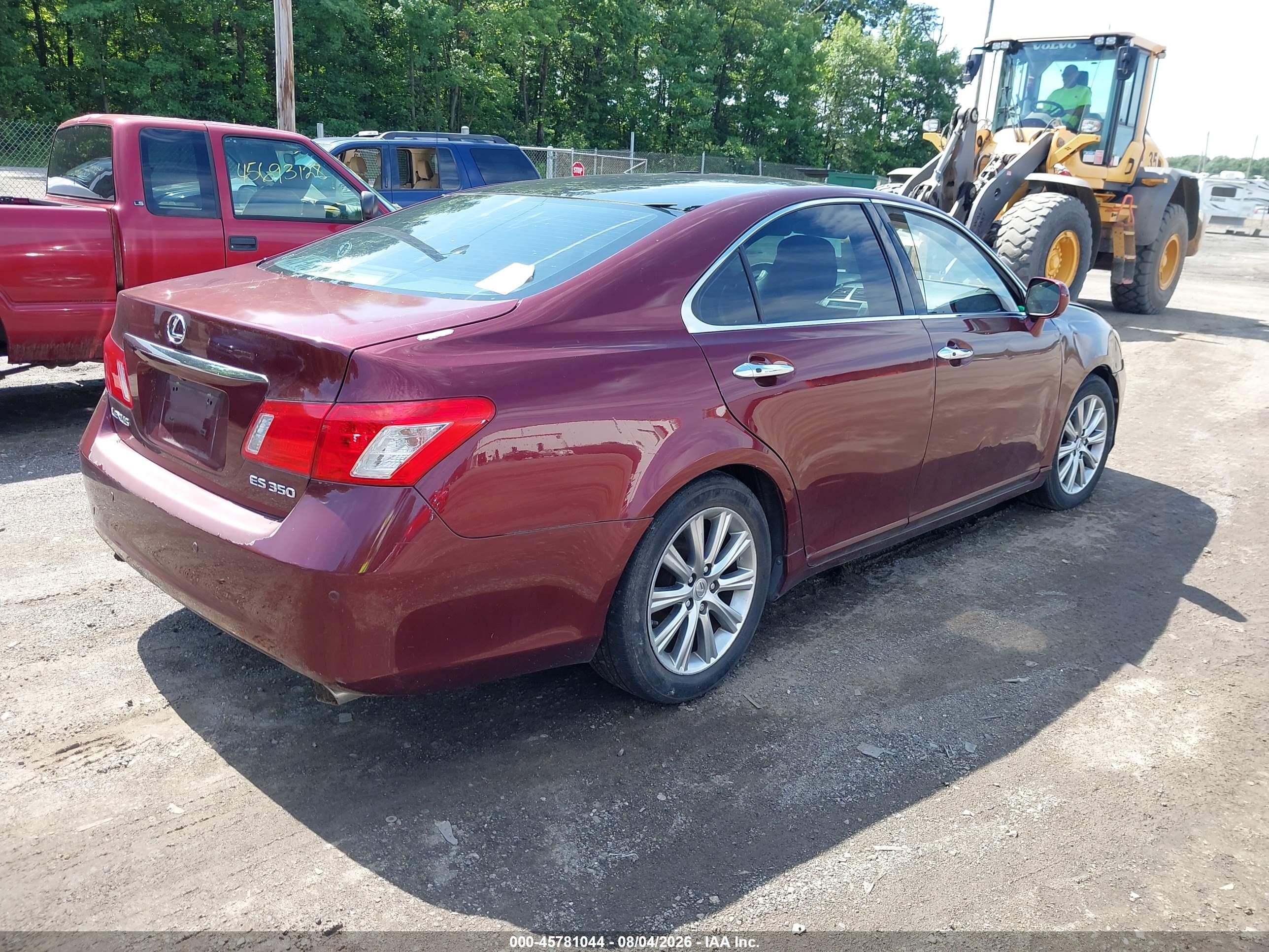 2007 Lexus Es 350   Burgundy vin: JTHBJ46G172043860