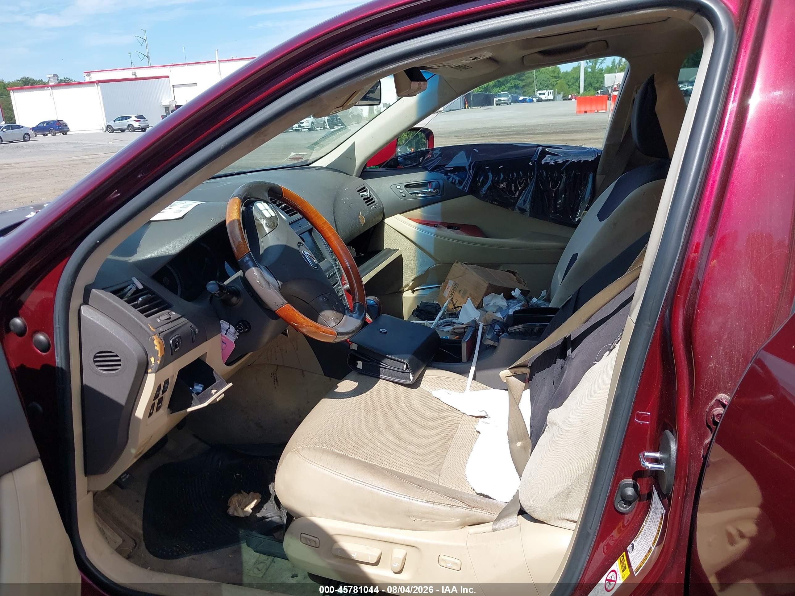 2007 Lexus Es 350   Burgundy vin: JTHBJ46G172043860