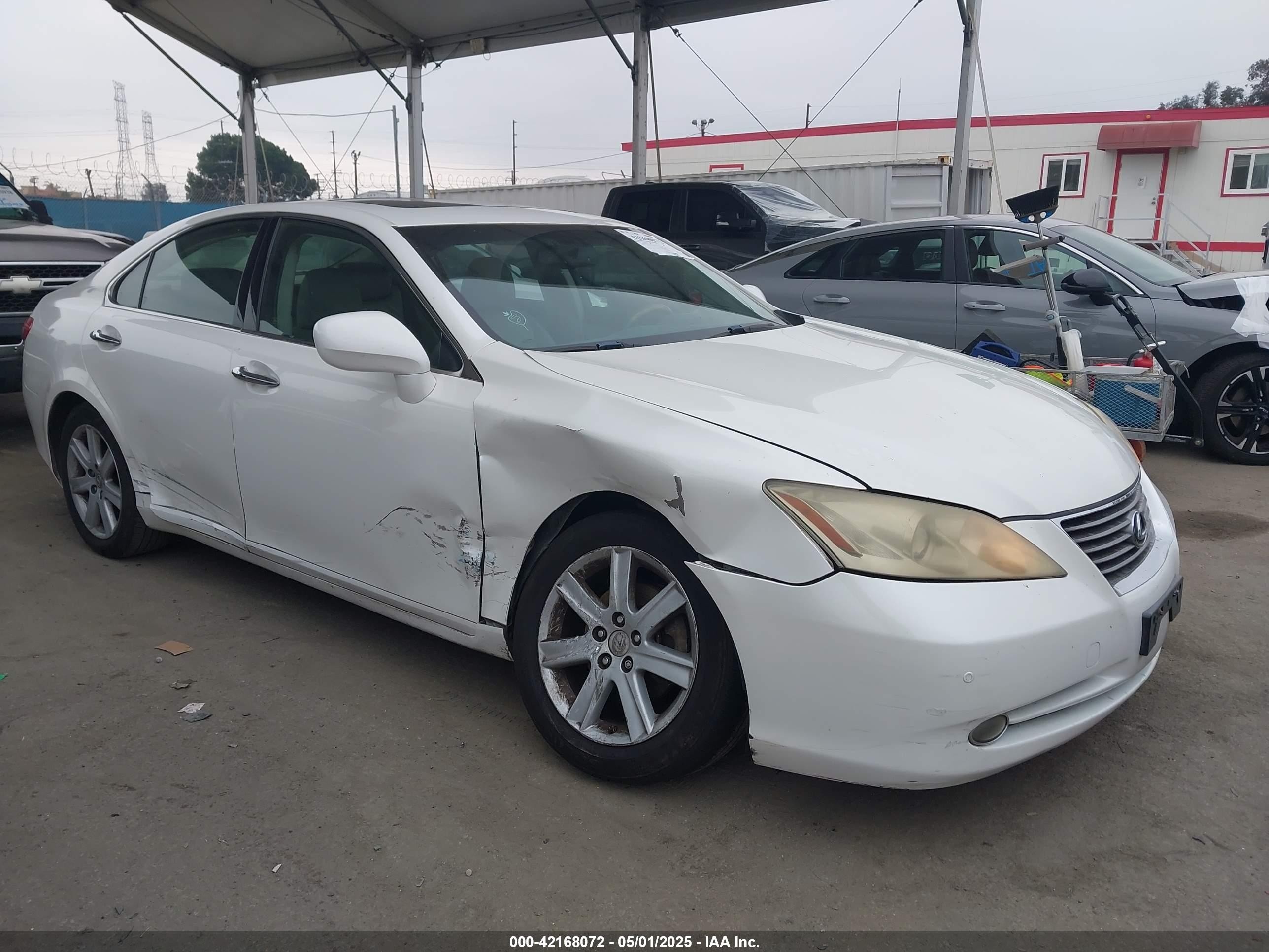 2007 Lexus Es 350   White vin: JTHBJ46G172051201