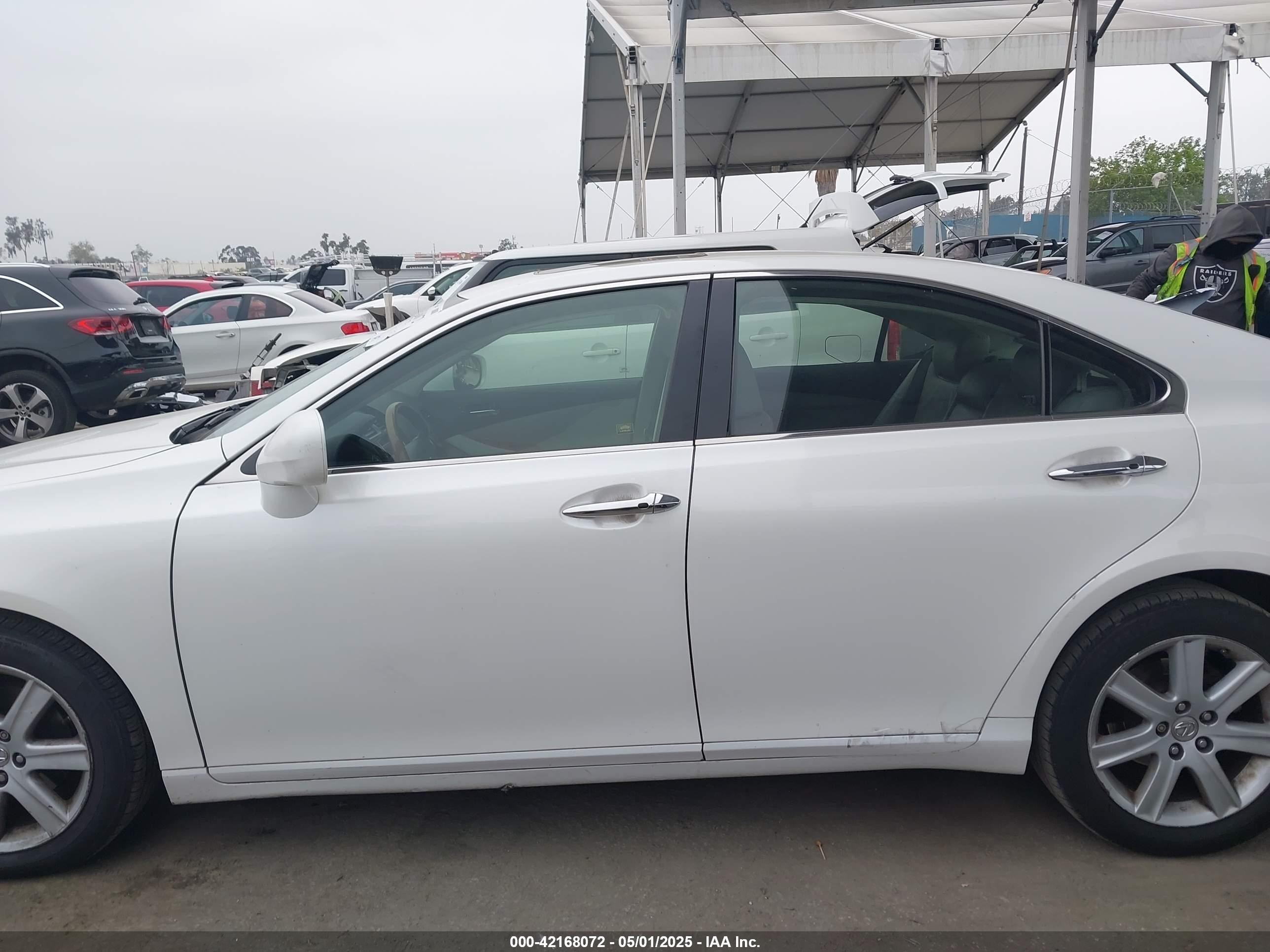 2007 Lexus Es 350   White vin: JTHBJ46G172051201