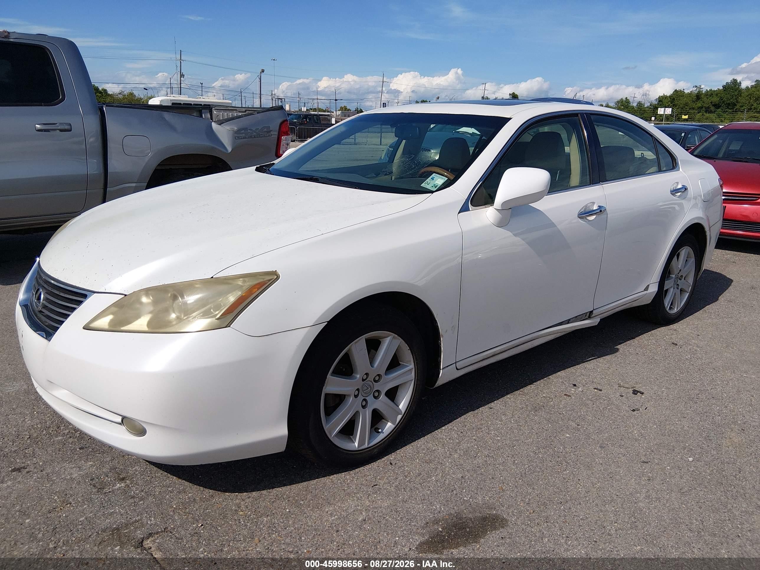 2007 Lexus Es 350   Белый vin: JTHBJ46G172056091