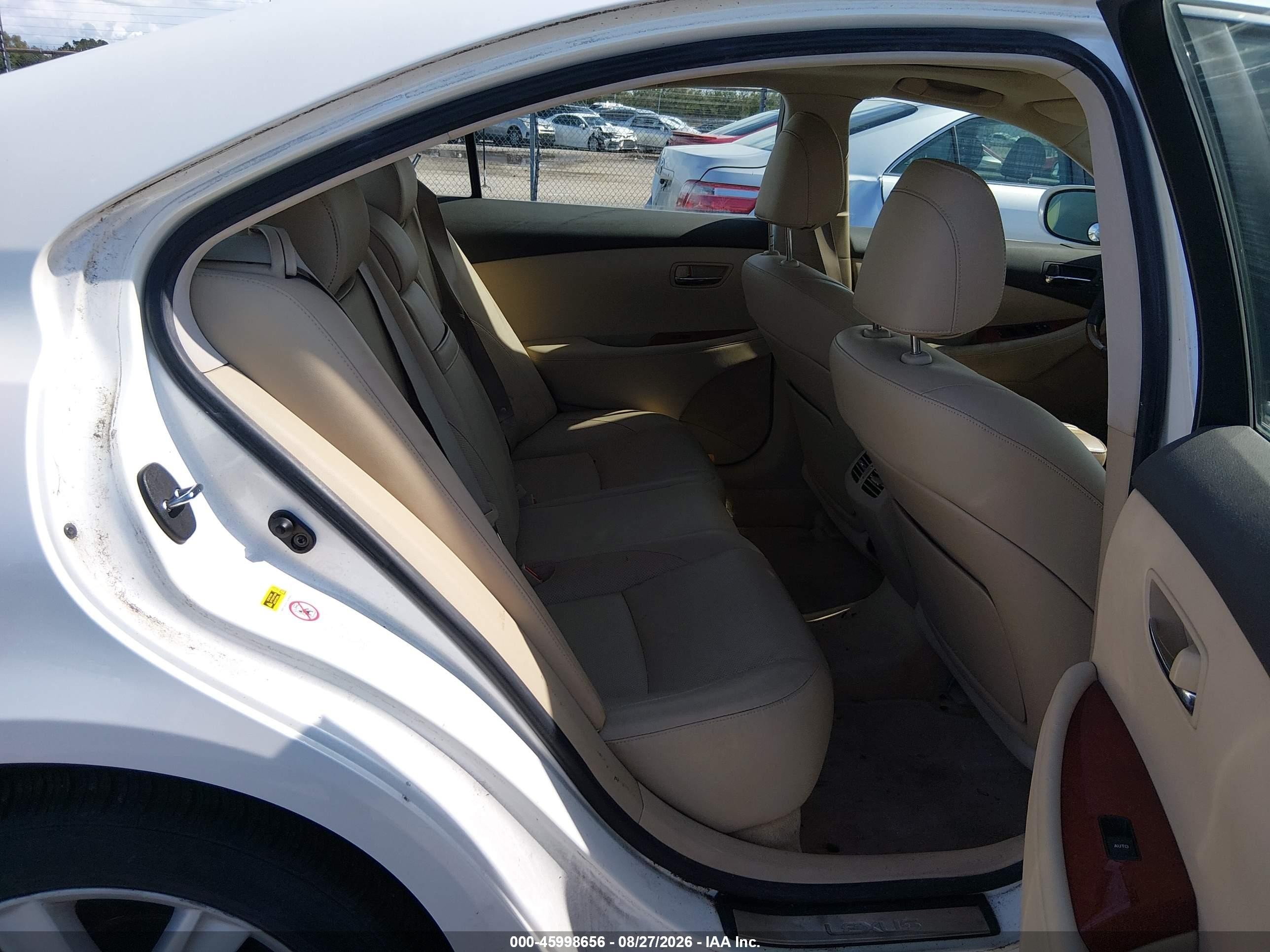 2007 Lexus Es 350   Белый vin: JTHBJ46G172056091