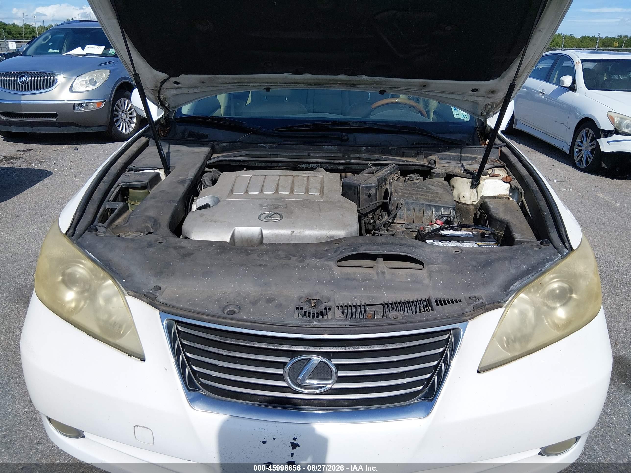 2007 Lexus Es 350   Белый vin: JTHBJ46G172056091