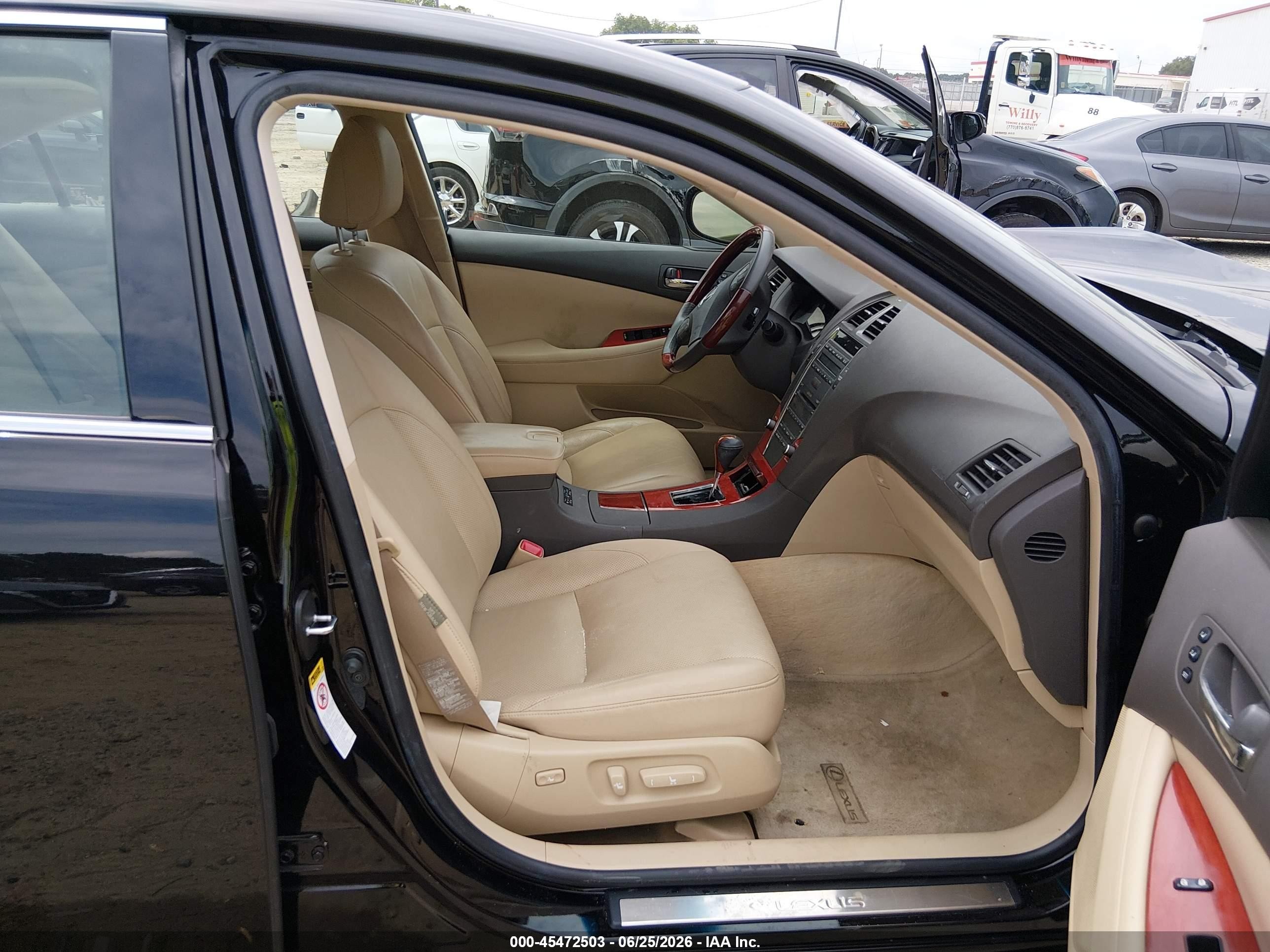 2007 Lexus Es 350   Black vin: JTHBJ46G172118332