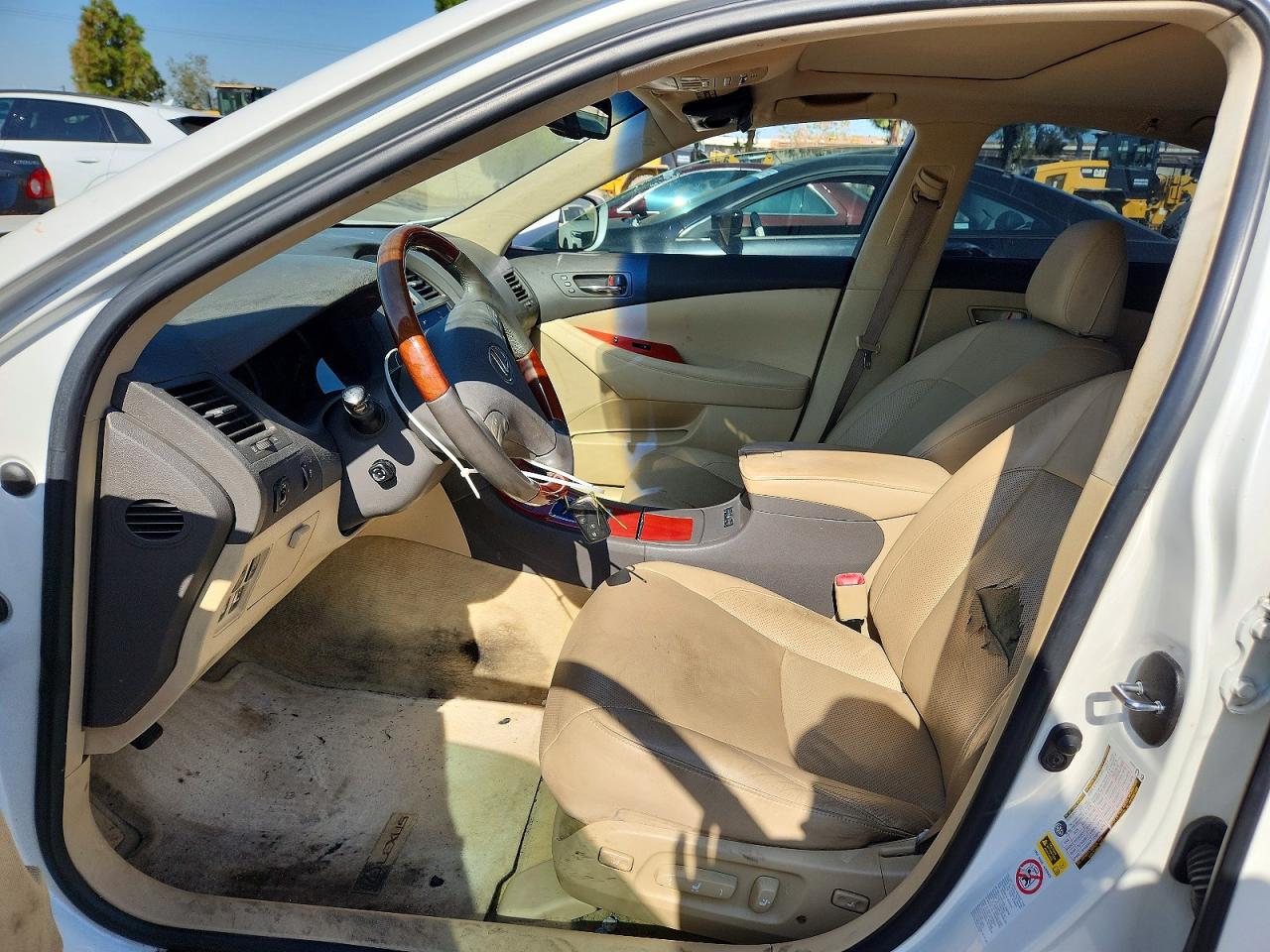 2007 Lexus Es 350 White vin: JTHBJ46G172119822