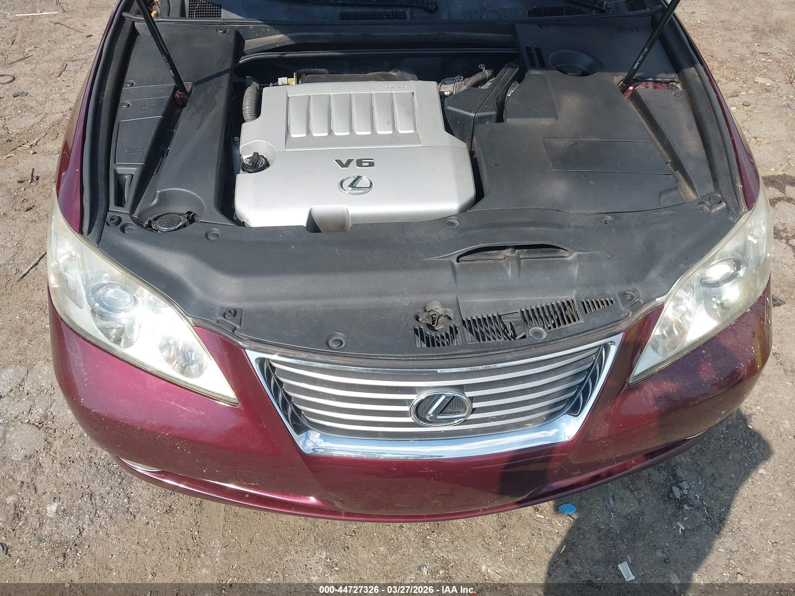 2007 Lexus Es 350   Бордовый vin: JTHBJ46G172138743