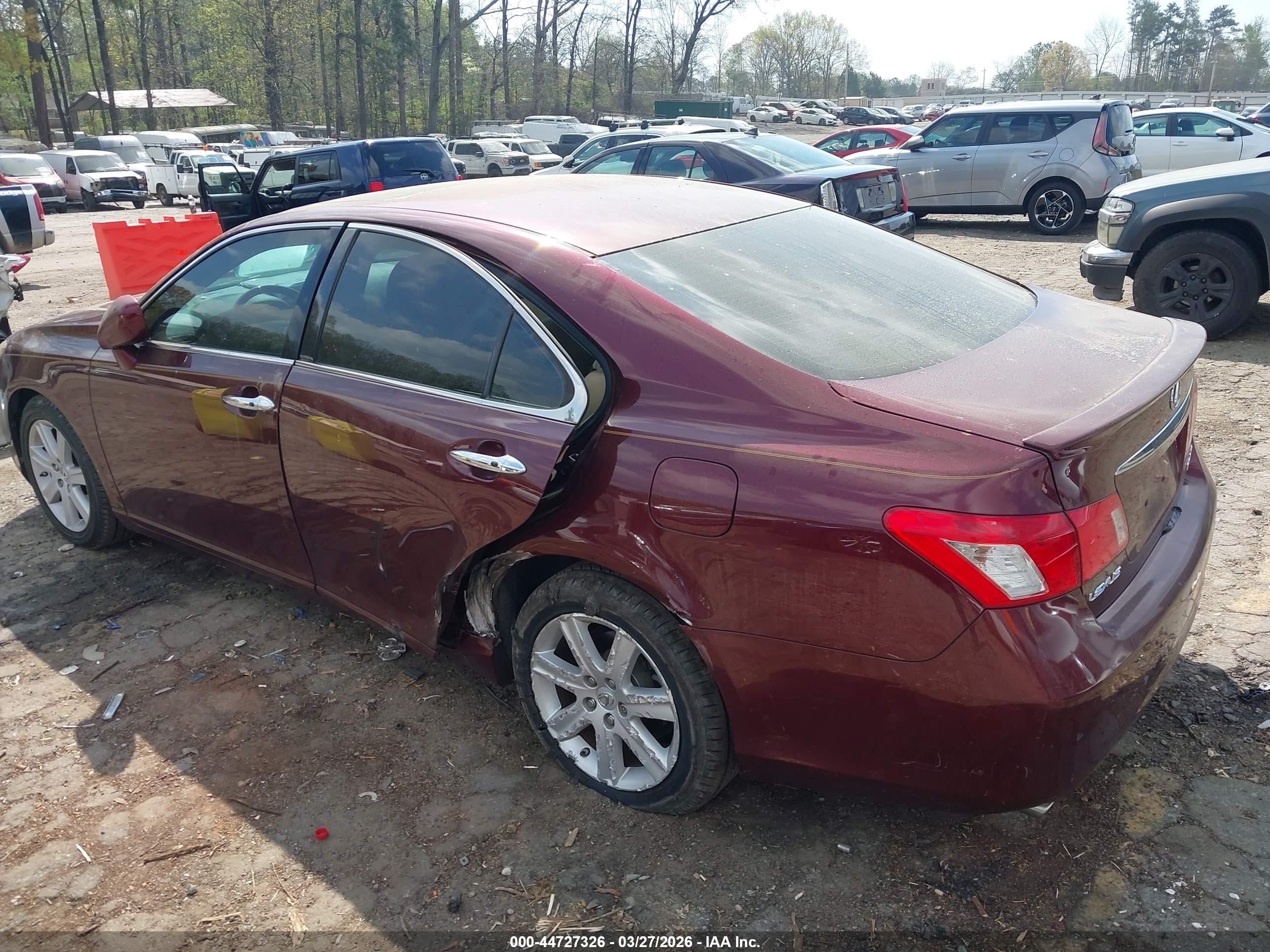 2007 Lexus Es 350   Бордовый vin: JTHBJ46G172138743
