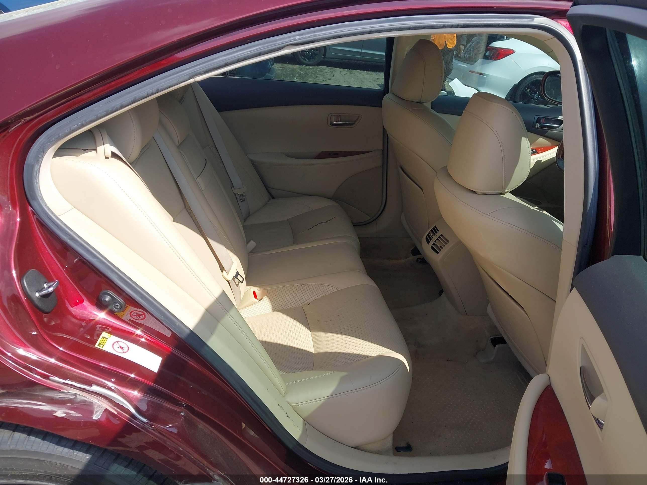 2007 Lexus Es 350   Бордовый vin: JTHBJ46G172138743