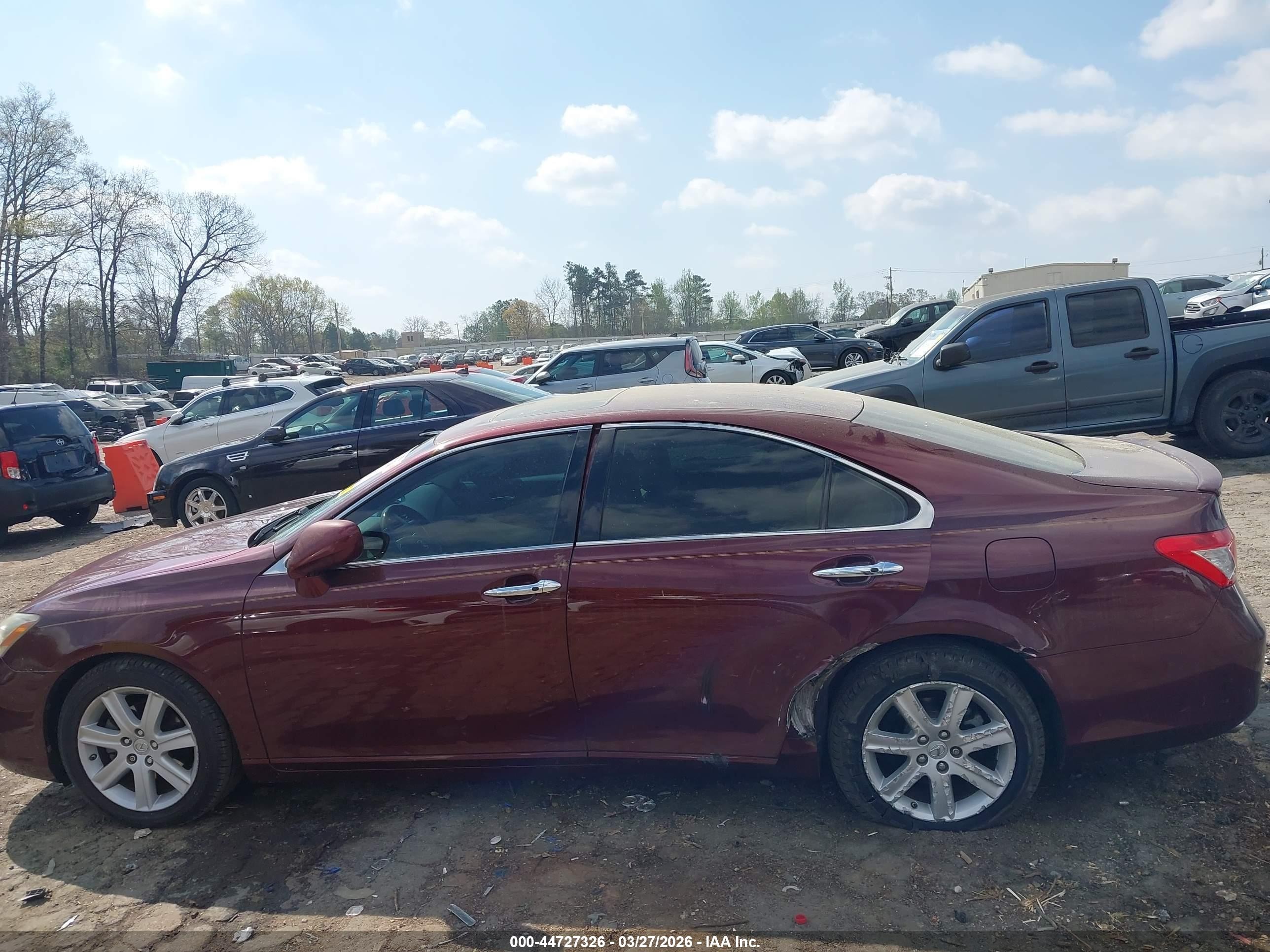 2007 Lexus Es 350   Бордовый vin: JTHBJ46G172138743