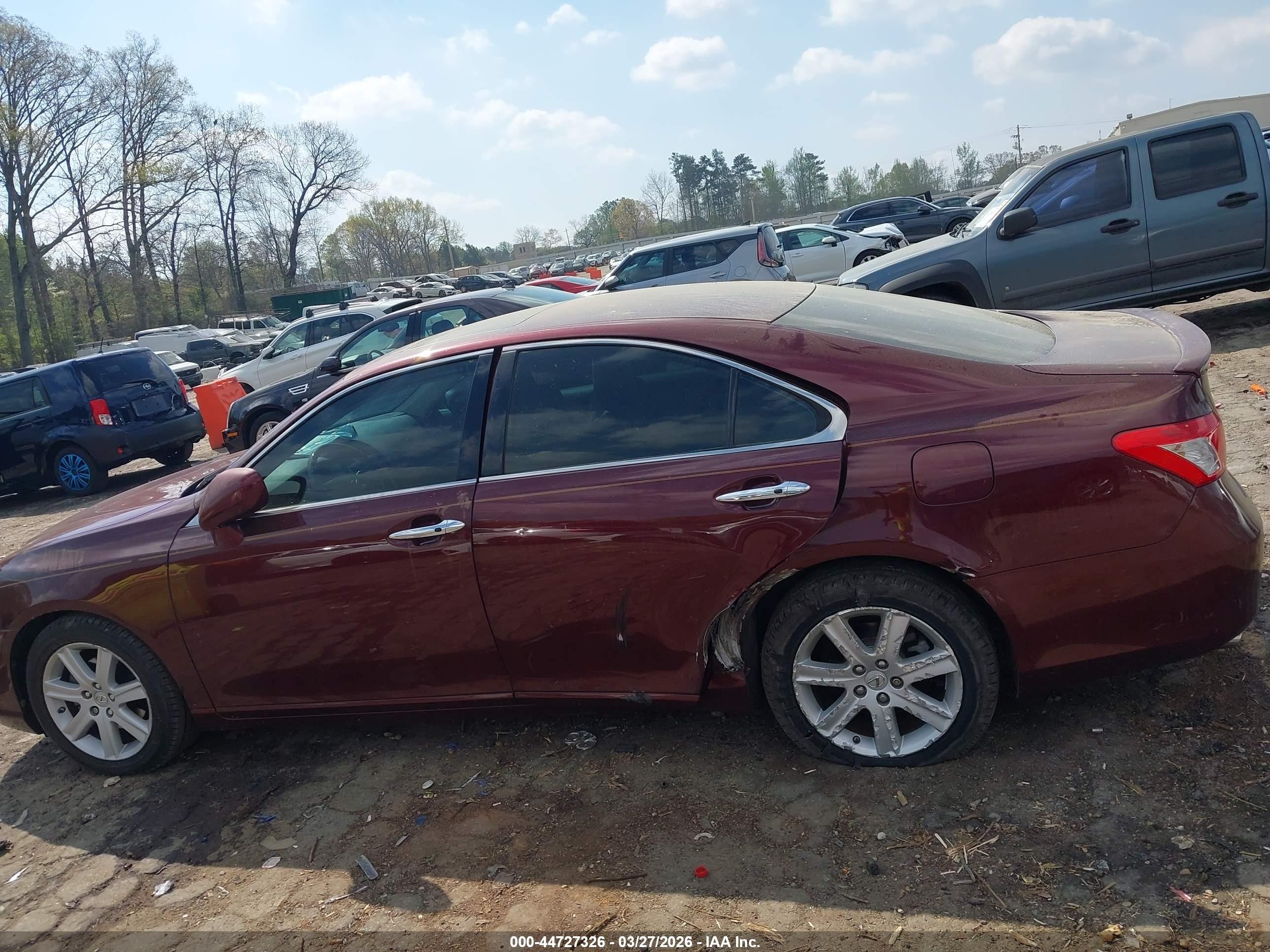 2007 Lexus Es 350   Бордовый vin: JTHBJ46G172138743