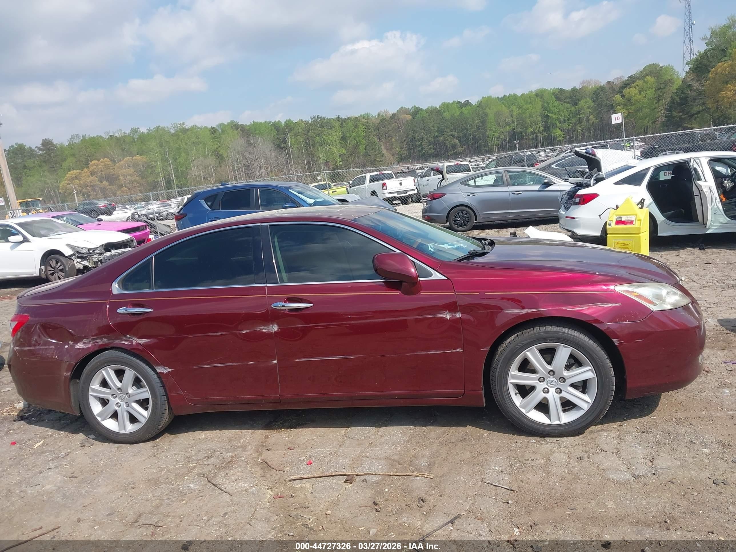 2007 Lexus Es 350   Бордовый vin: JTHBJ46G172138743