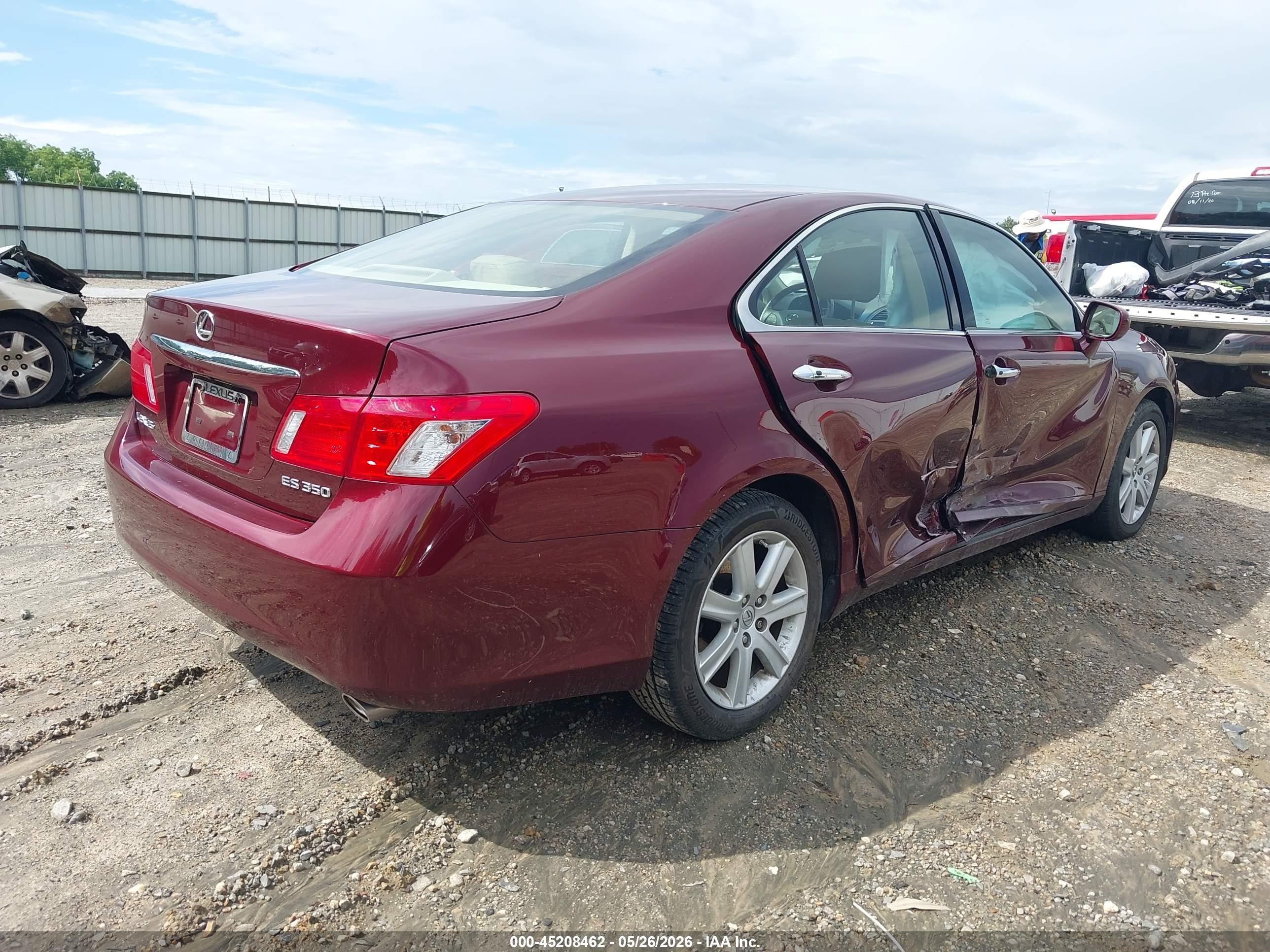 2008 Lexus Es 350   Burgundy vin: JTHBJ46G182220313