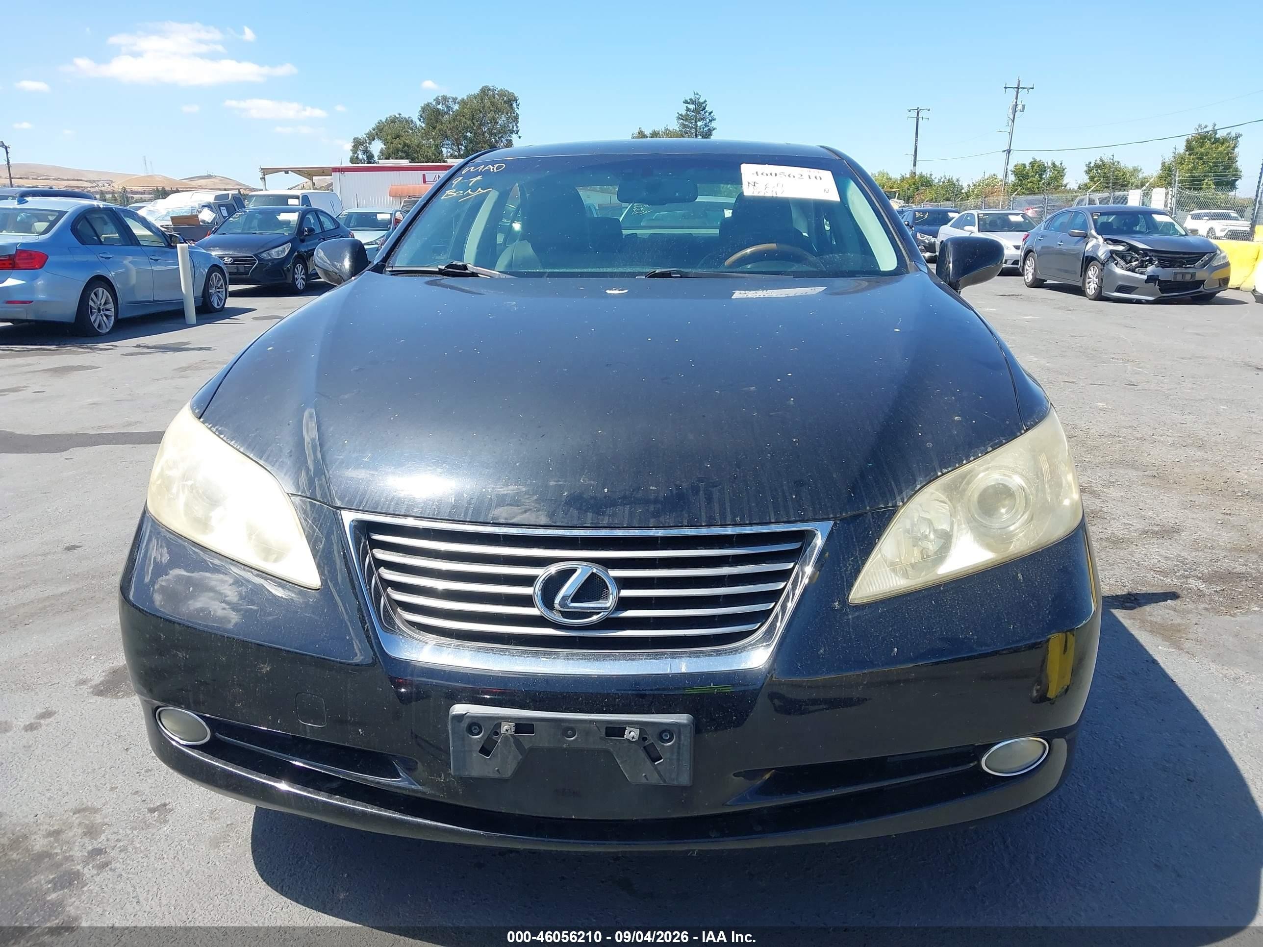 2008 Lexus Es 350   Black vin: JTHBJ46G182252114