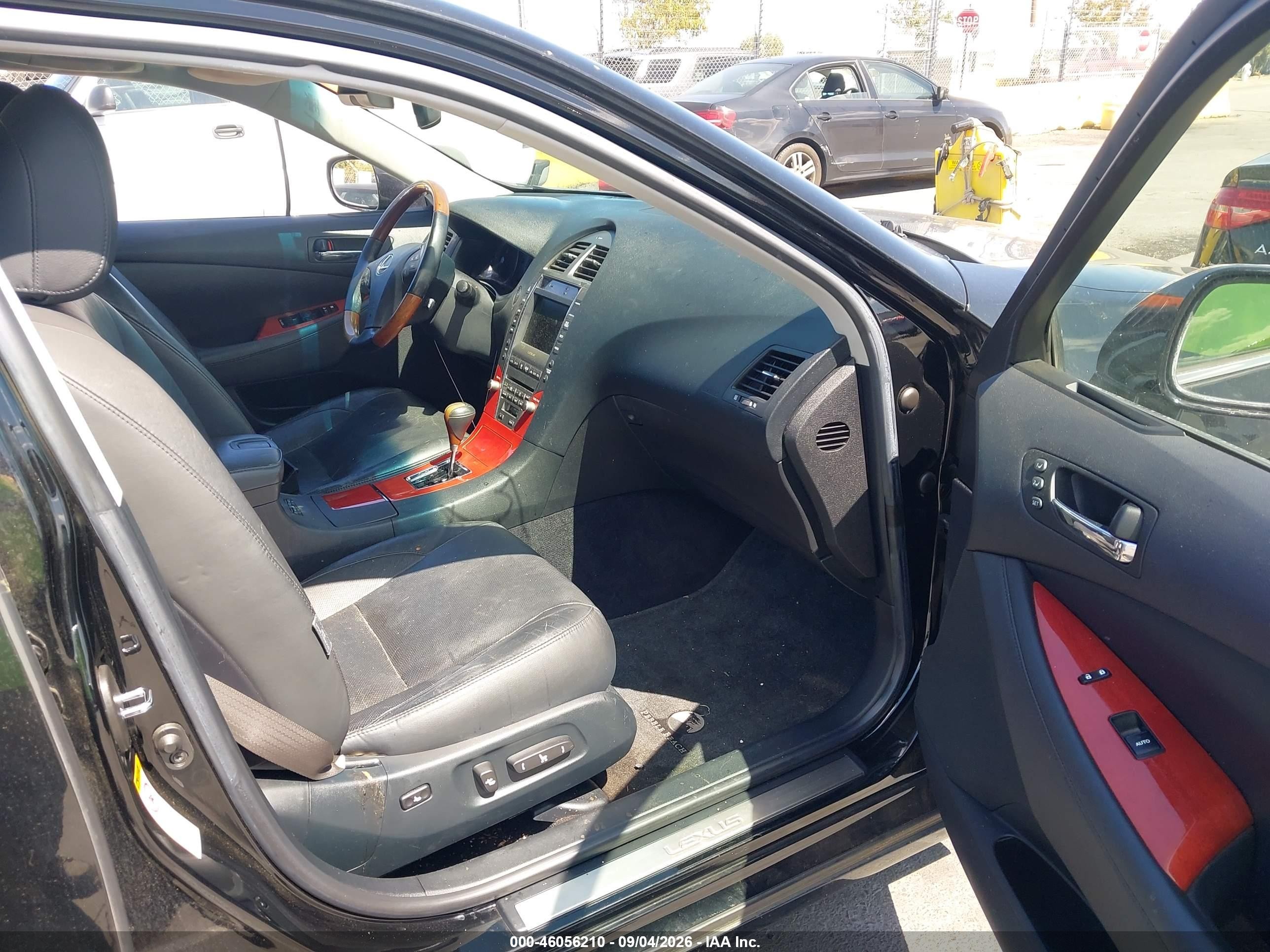 2008 Lexus Es 350   Black vin: JTHBJ46G182252114
