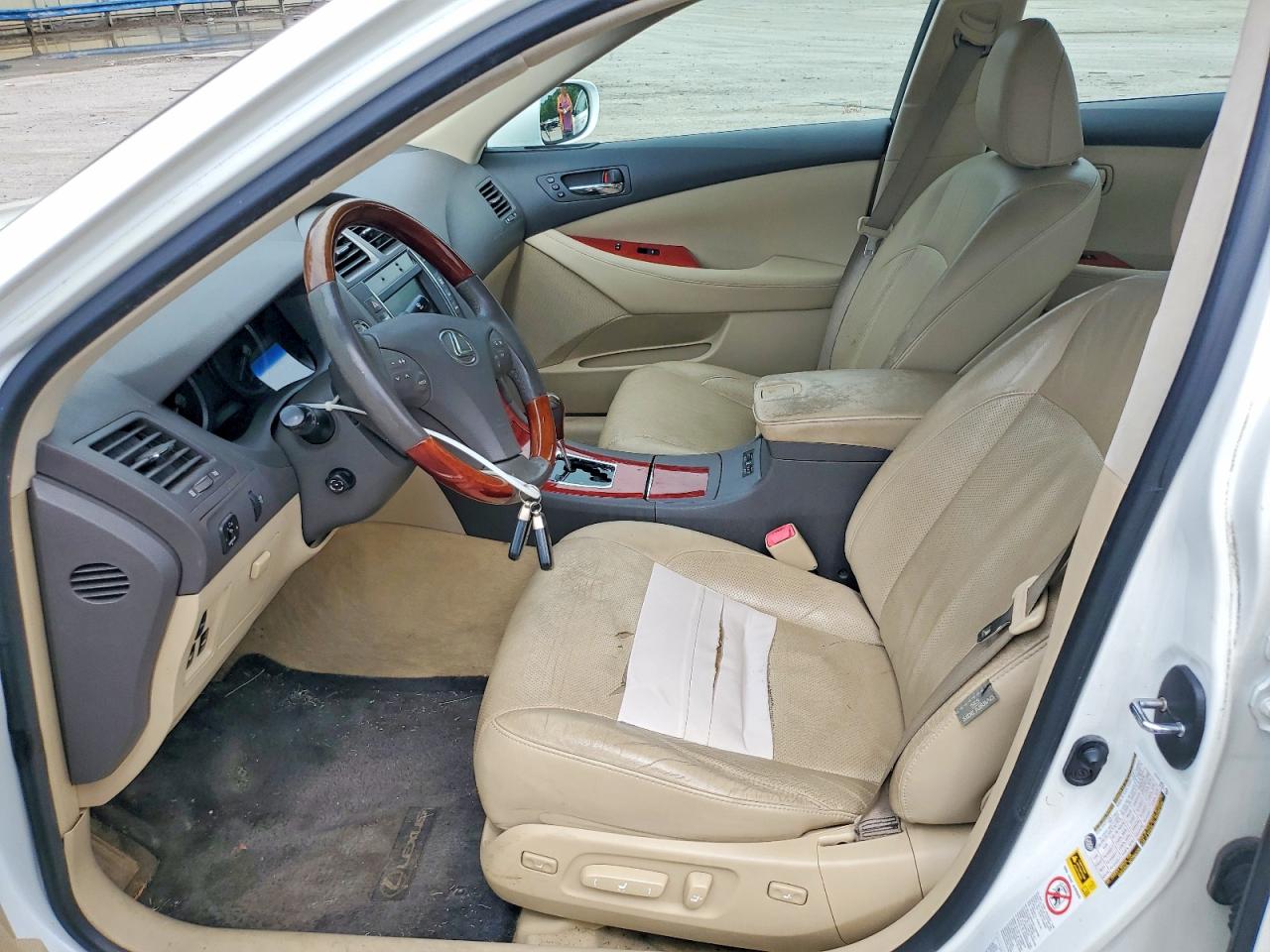 2008 Lexus Es 350 White vin: JTHBJ46G182258558