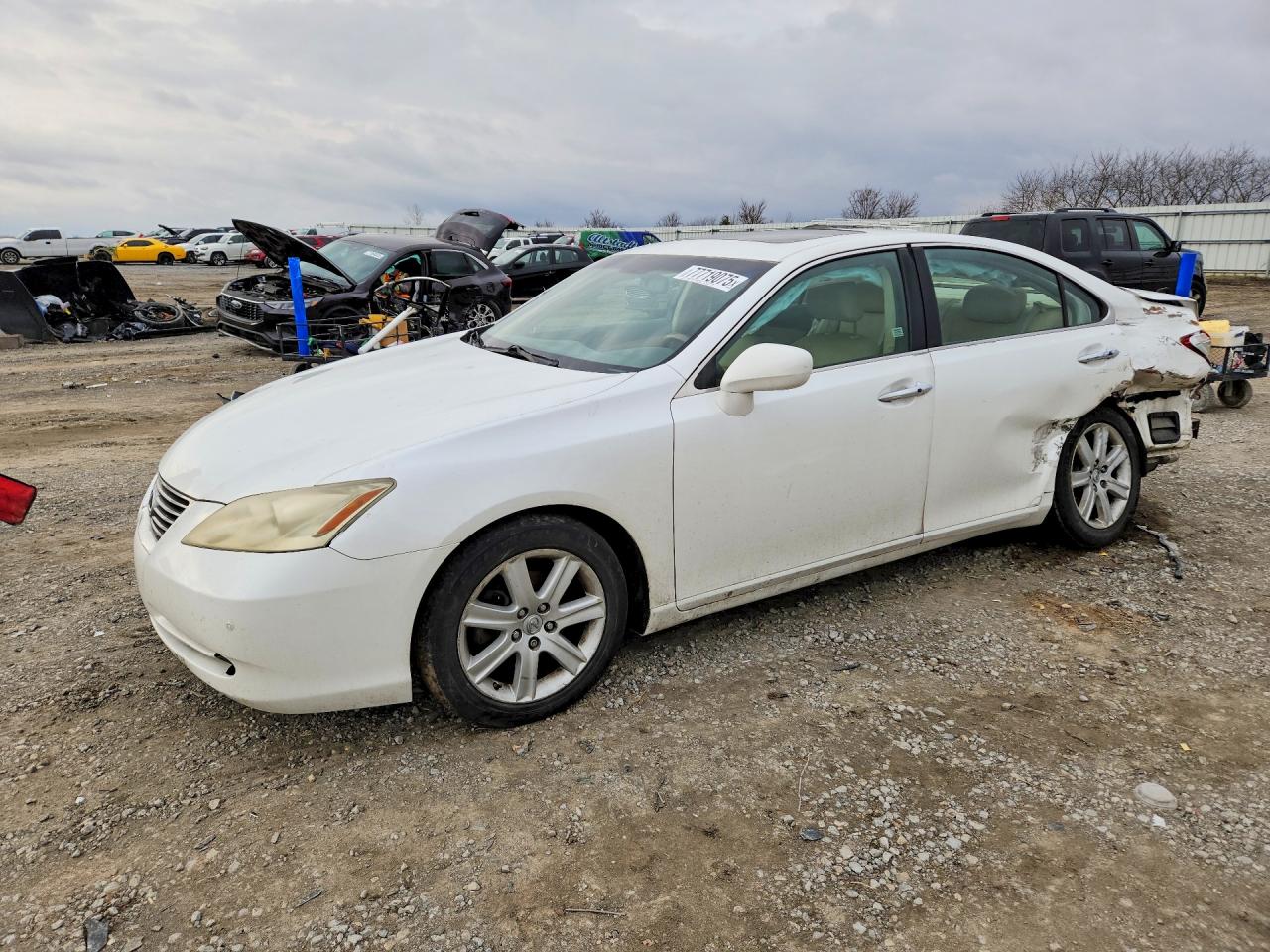 2008 Lexus Es 350 White vin: JTHBJ46G182260150