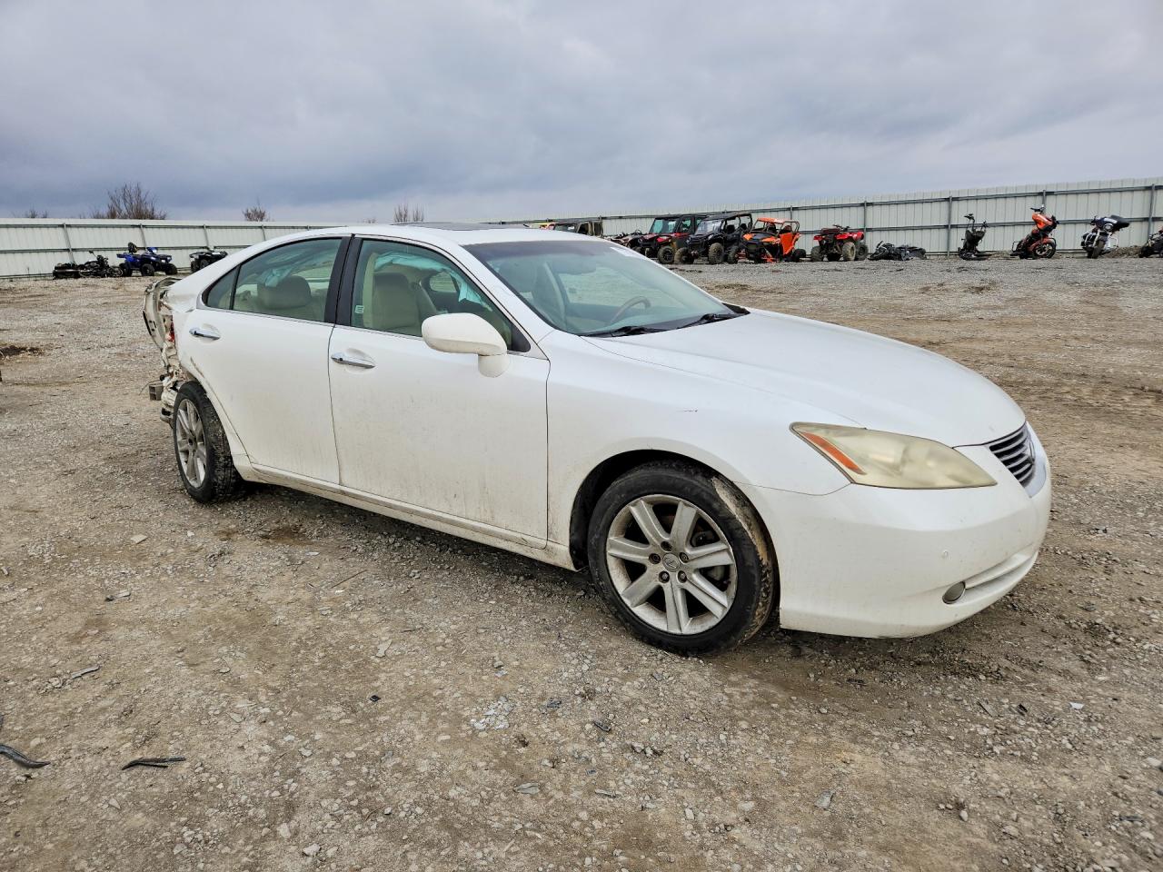 2008 Lexus Es 350 White vin: JTHBJ46G182260150