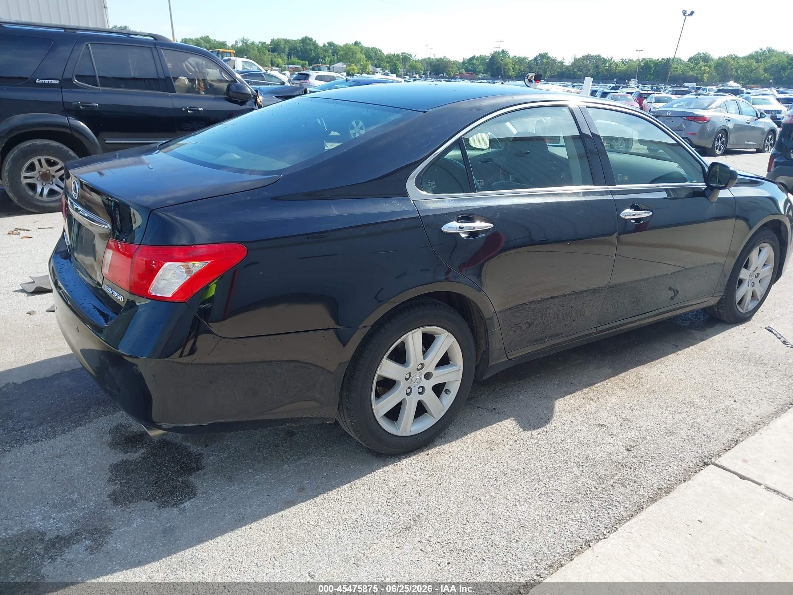 2008 Lexus Es 350   Black vin: JTHBJ46G182261735