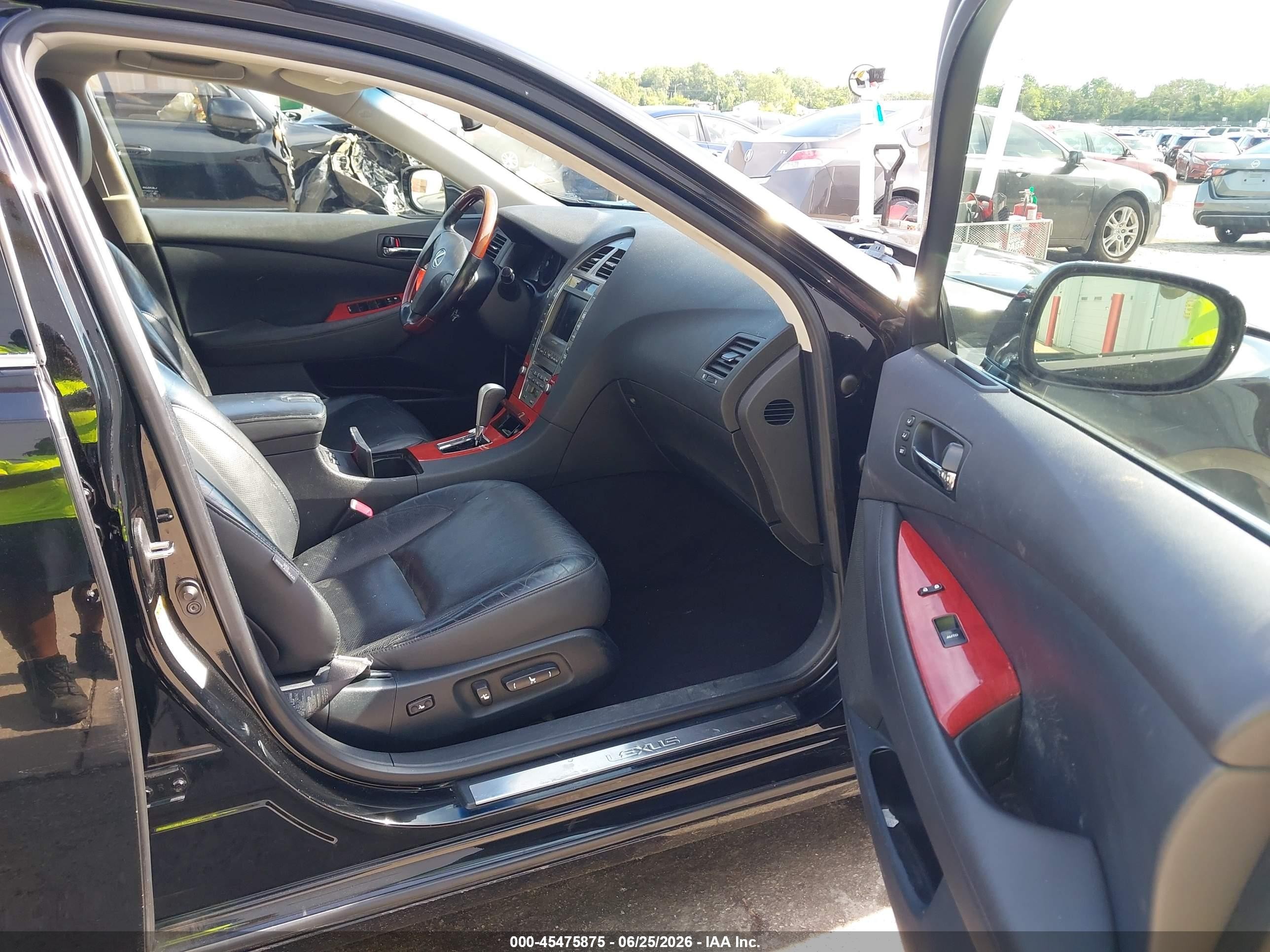 2008 Lexus Es 350   Black vin: JTHBJ46G182261735