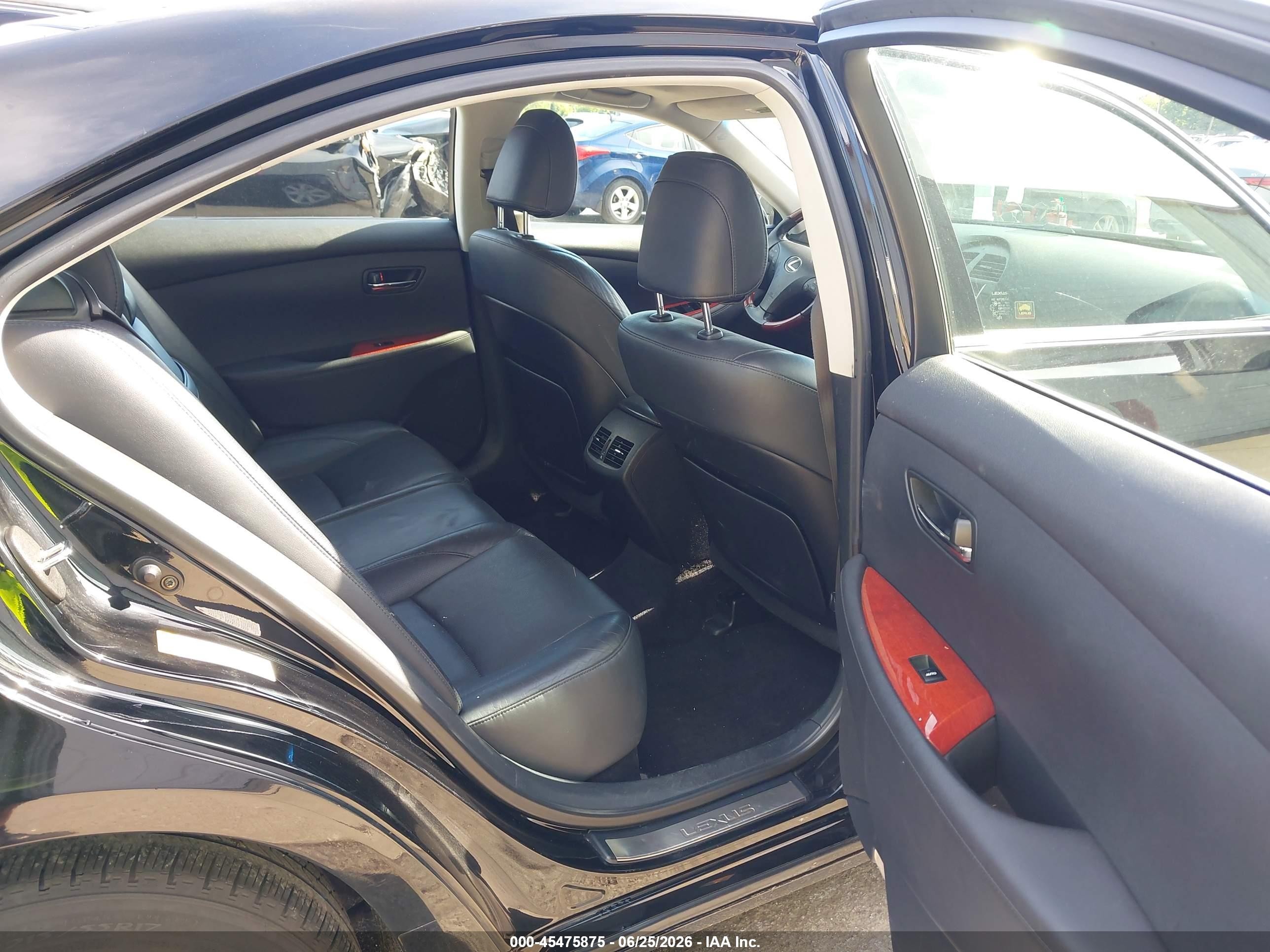 2008 Lexus Es 350   Black vin: JTHBJ46G182261735