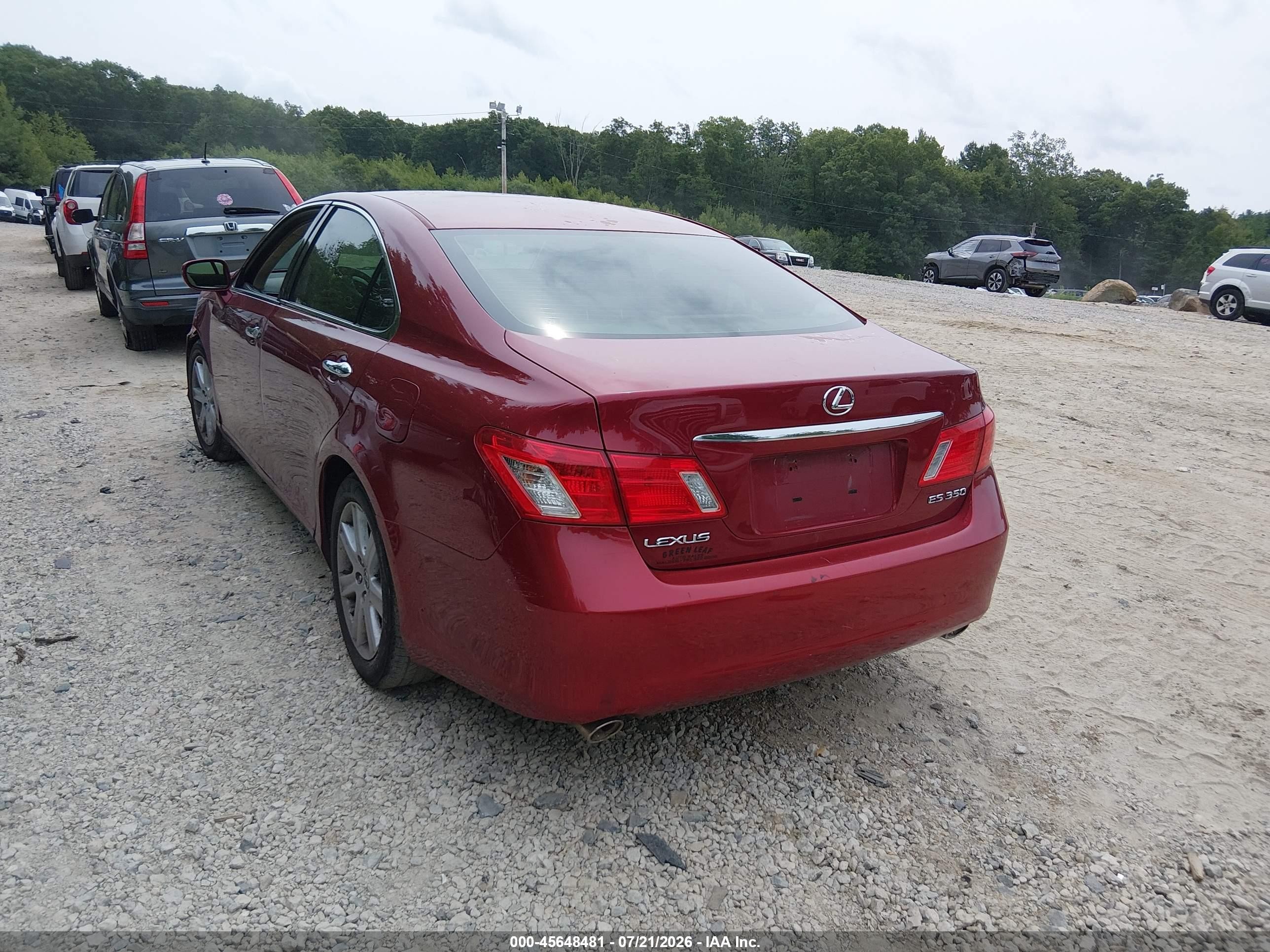 2009 Lexus Es 350   Красный vin: JTHBJ46G192281212