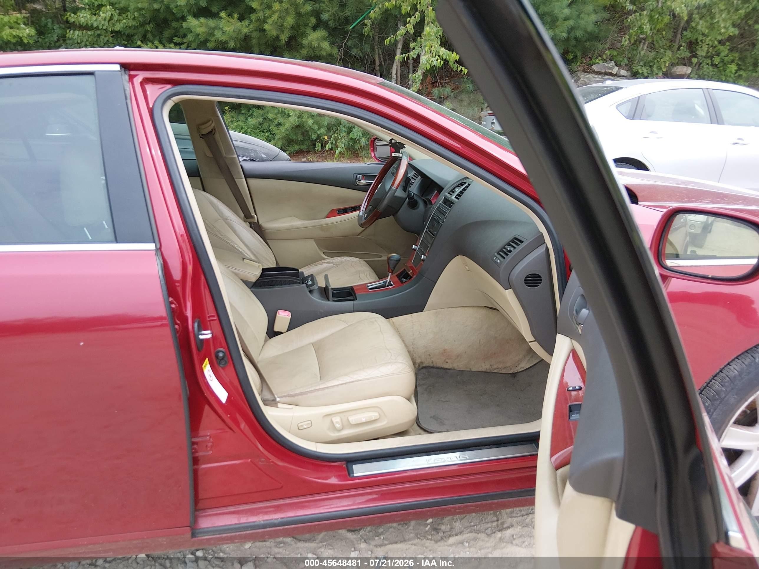 2009 Lexus Es 350   Красный vin: JTHBJ46G192281212