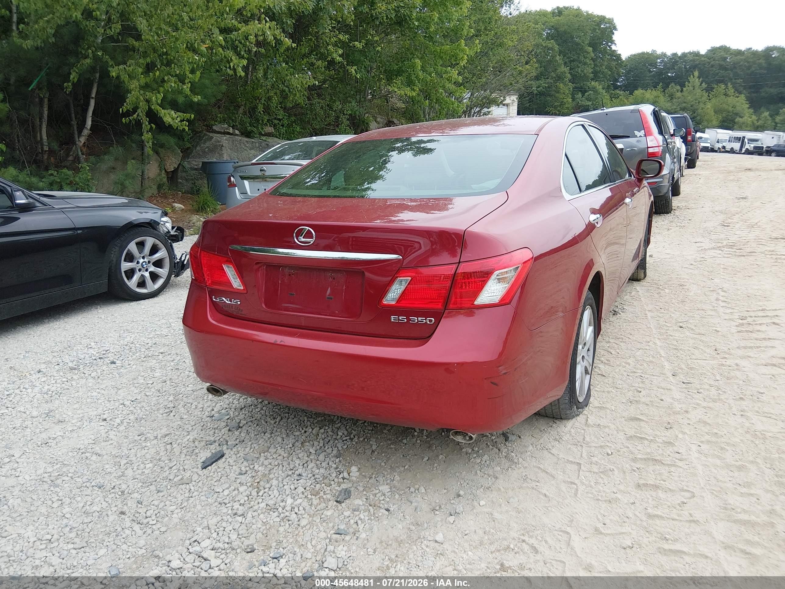 2009 Lexus Es 350   Красный vin: JTHBJ46G192281212
