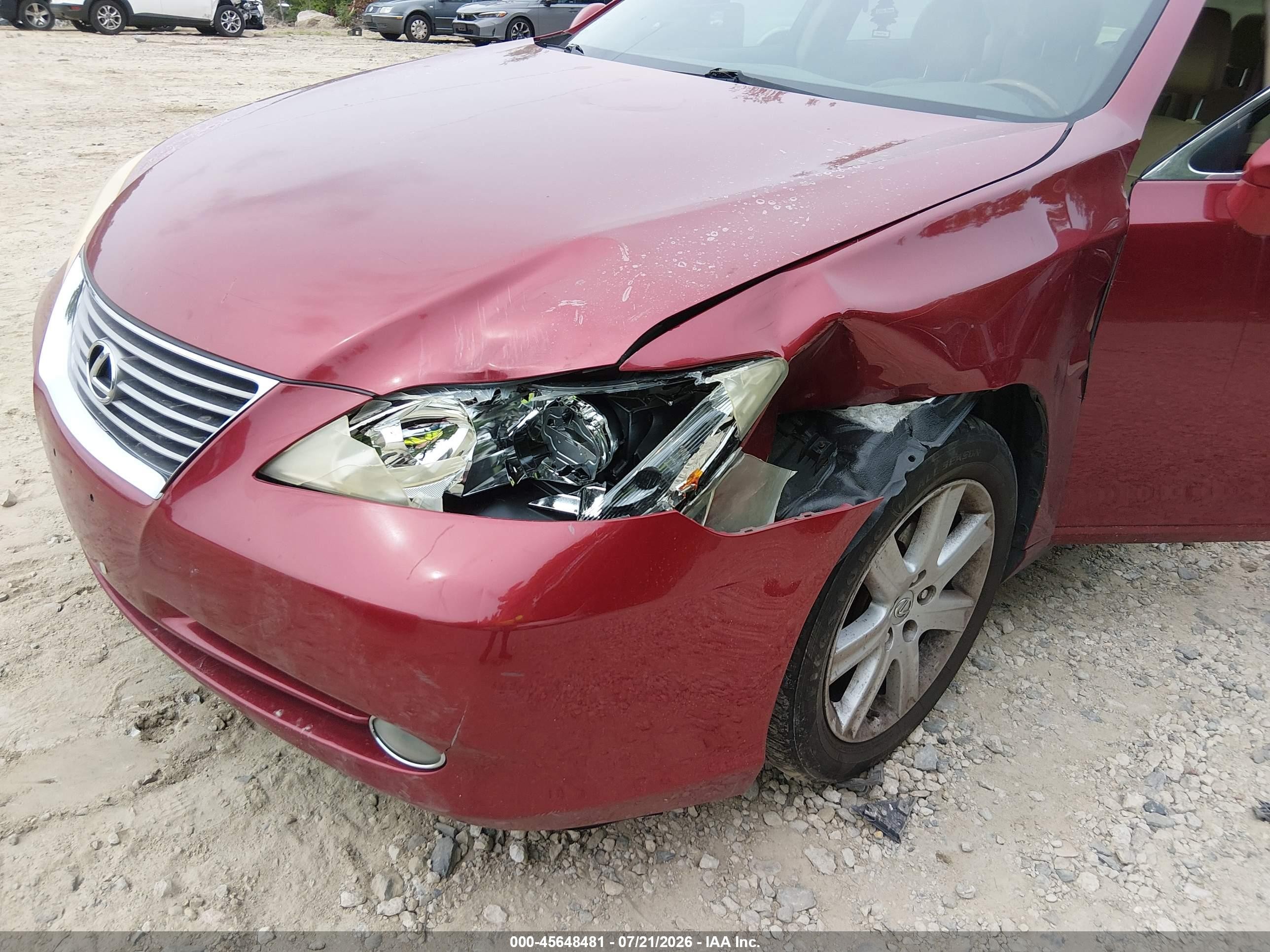 2009 Lexus Es 350   Красный vin: JTHBJ46G192281212