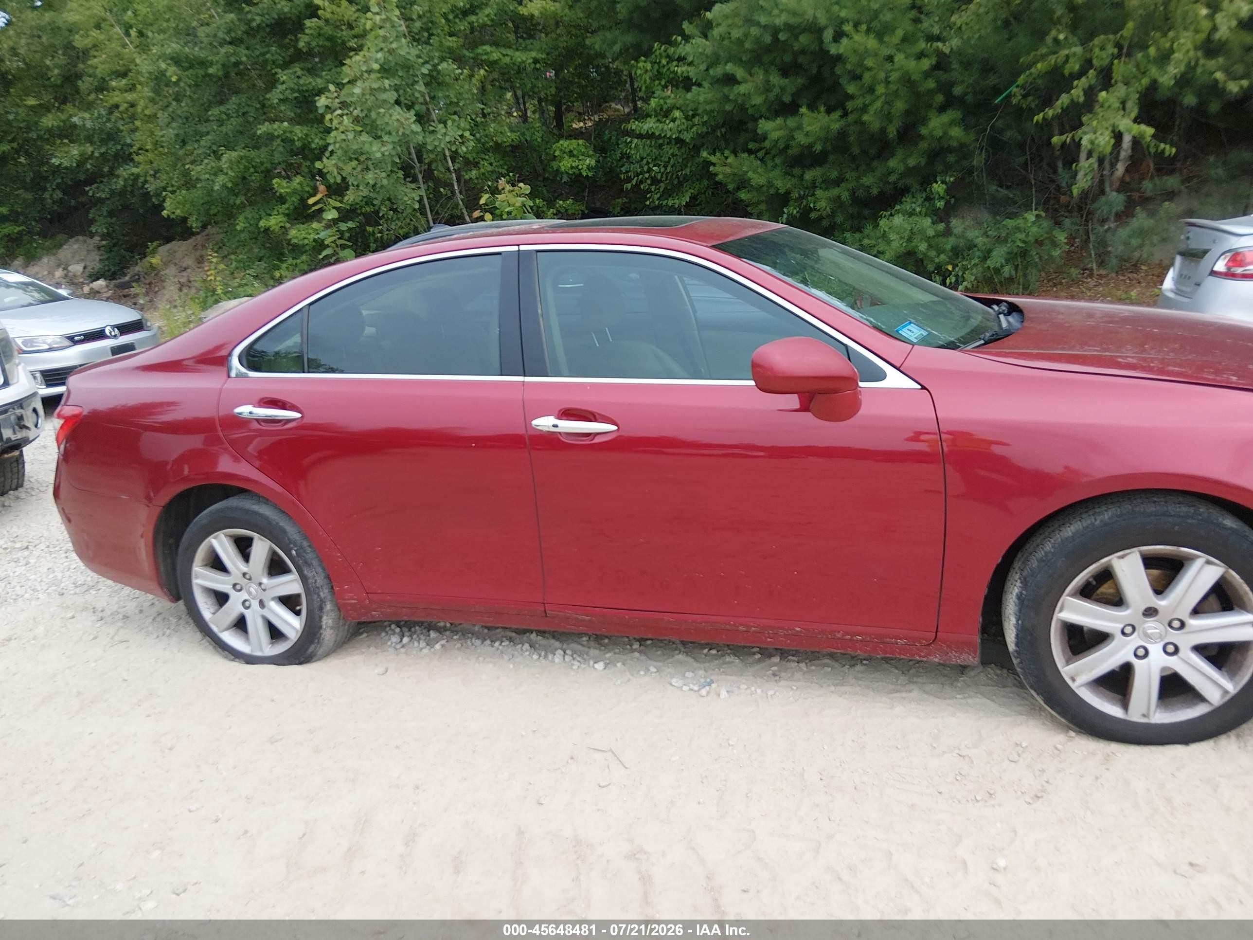 2009 Lexus Es 350   Красный vin: JTHBJ46G192281212