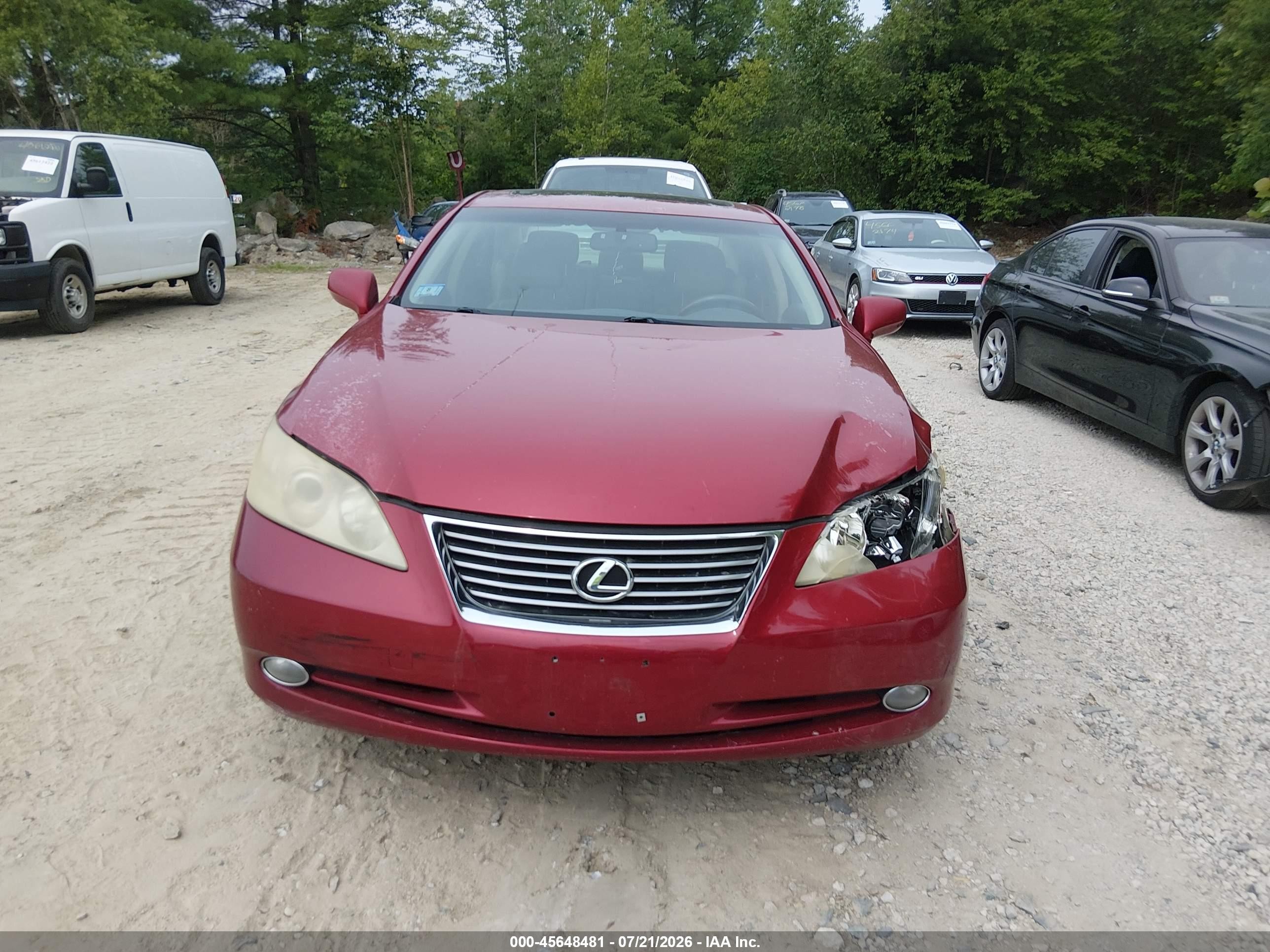 2009 Lexus Es 350   Красный vin: JTHBJ46G192281212