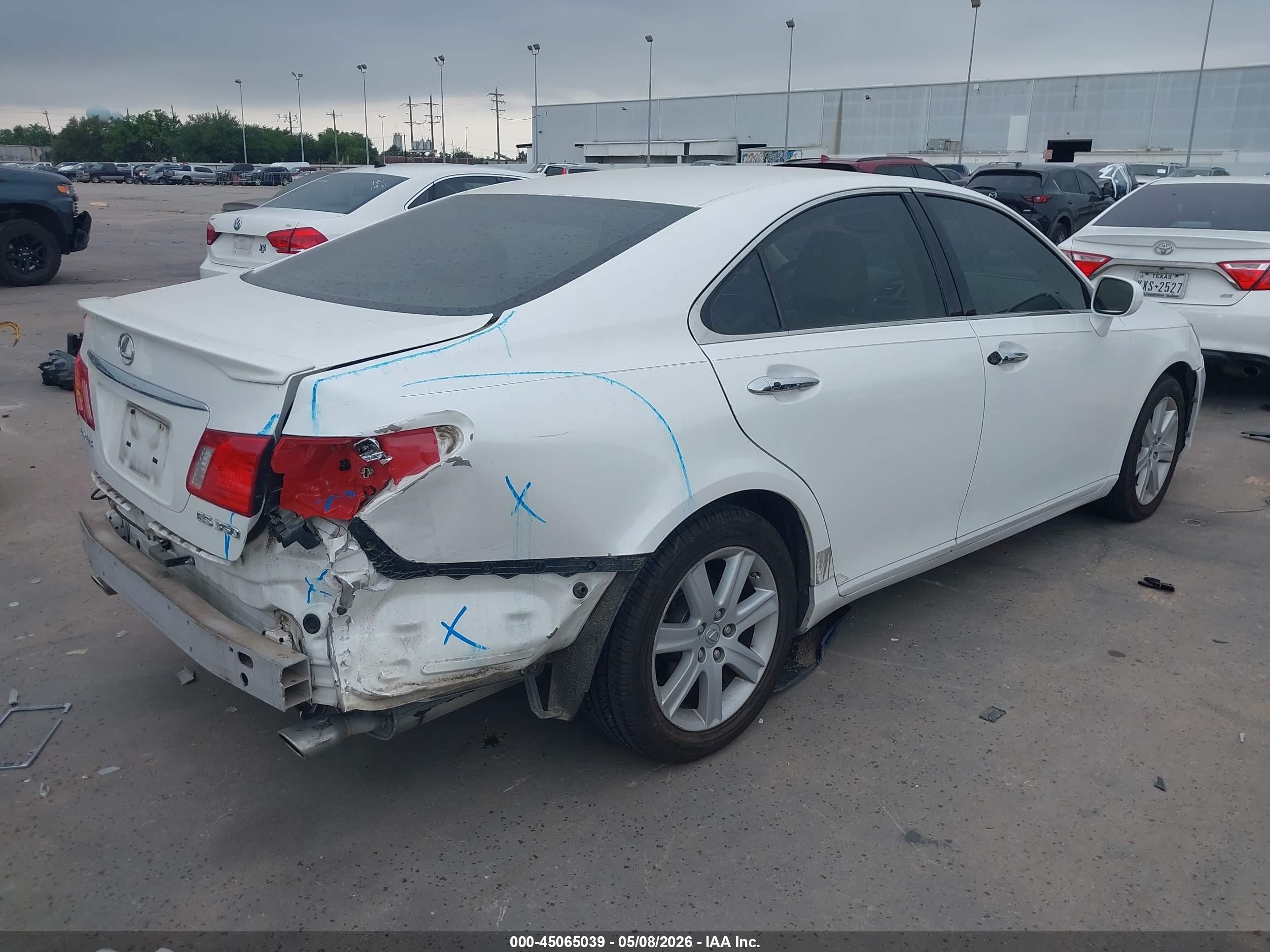 2009 Lexus Es 350   White vin: JTHBJ46G192297992