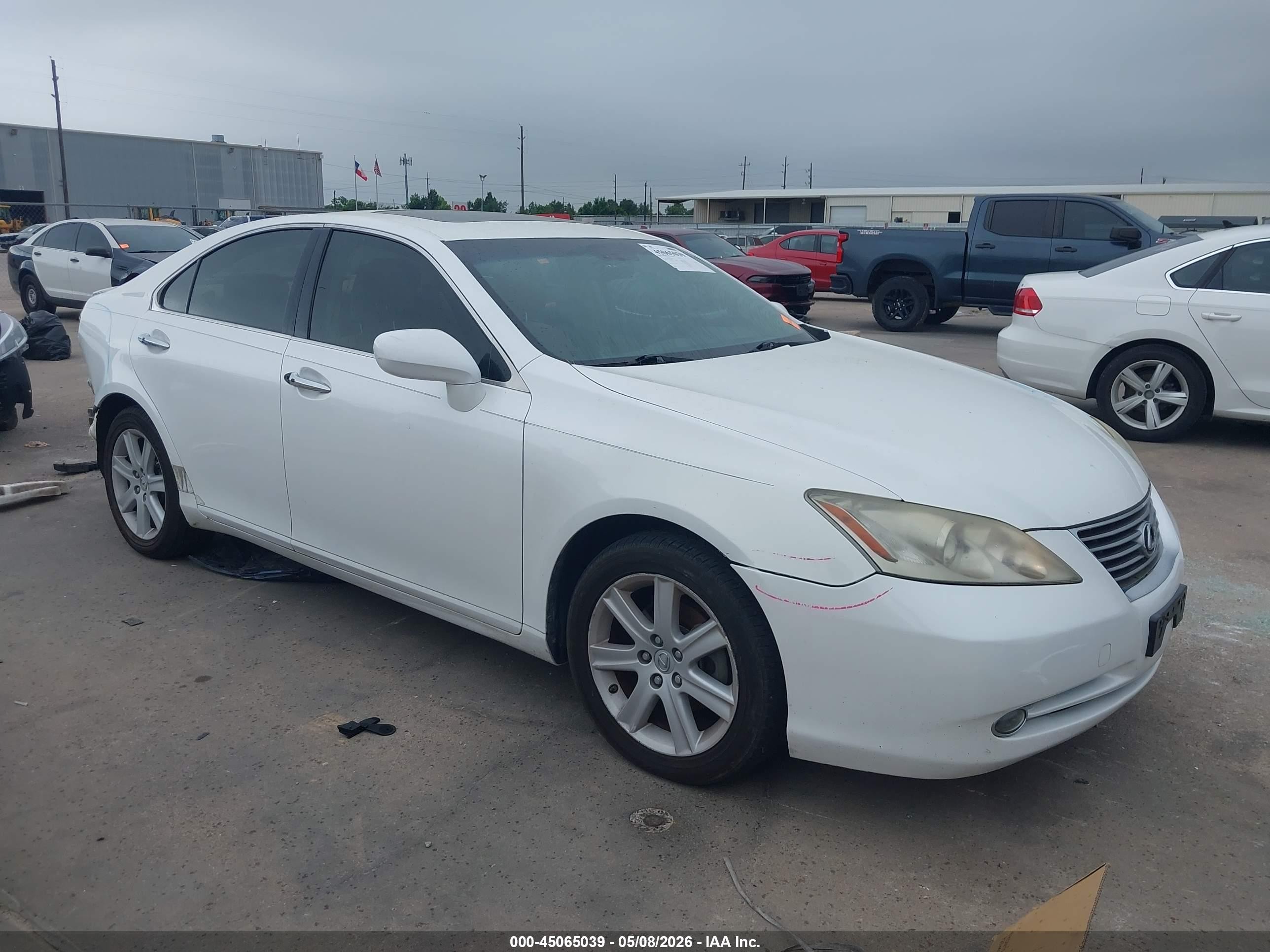 2009 Lexus Es 350   White vin: JTHBJ46G192297992