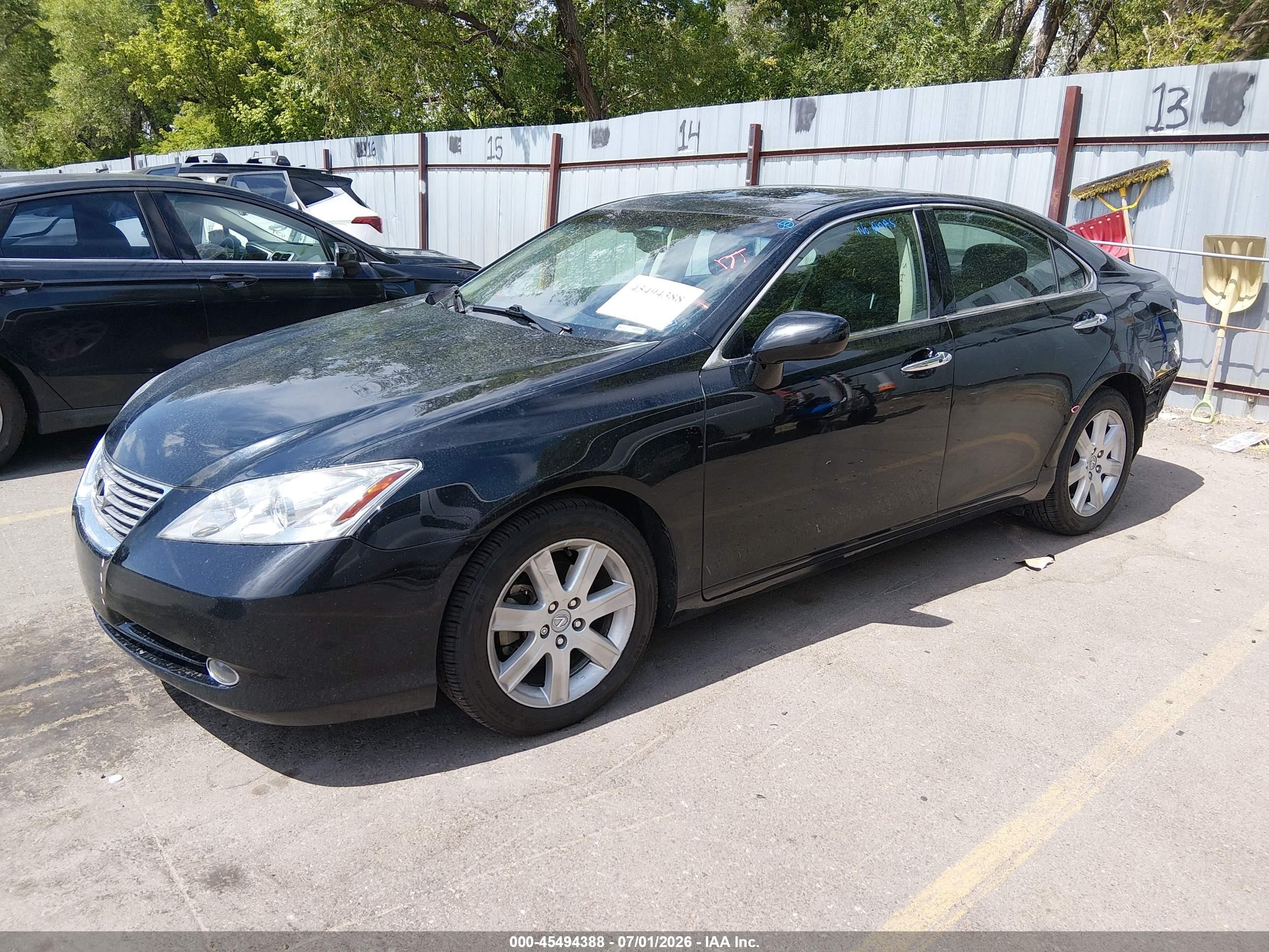 2009 Lexus Es 350   Black vin: JTHBJ46G192335270