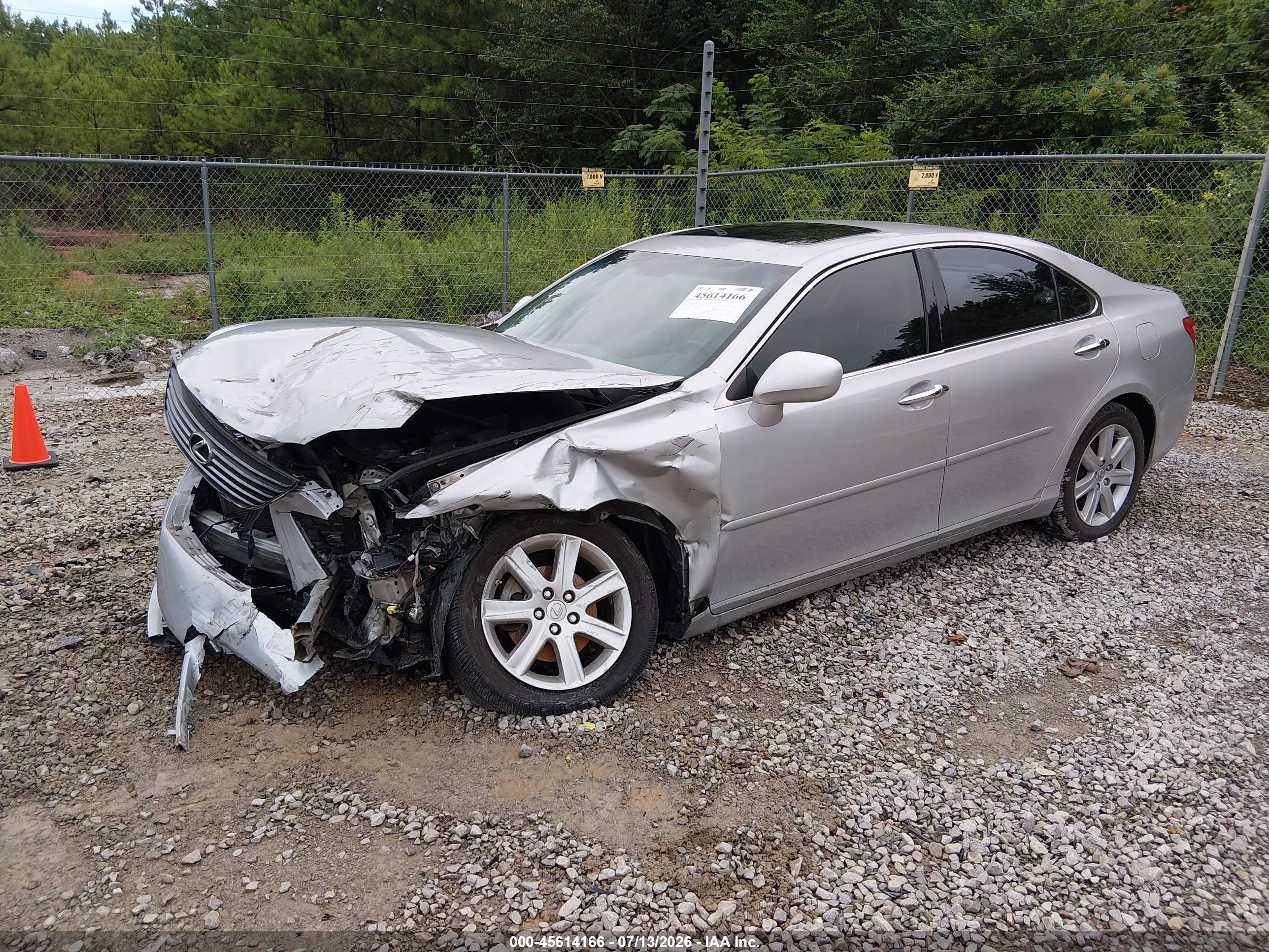 2007 Lexus Es 350   Серебряный vin: JTHBJ46G272061588