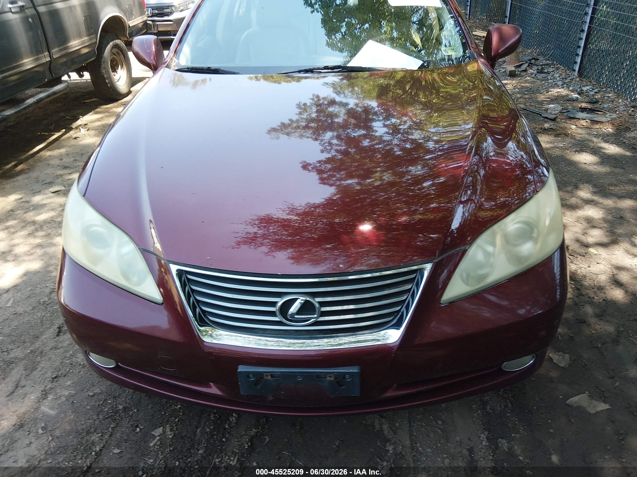 2007 Lexus Es 350   Burgundy vin: JTHBJ46G272064118