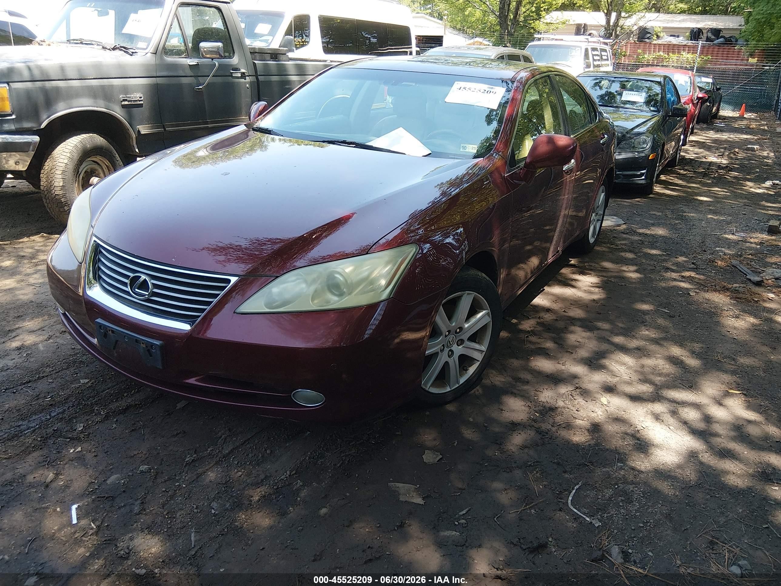 2007 Lexus Es 350   Burgundy vin: JTHBJ46G272064118