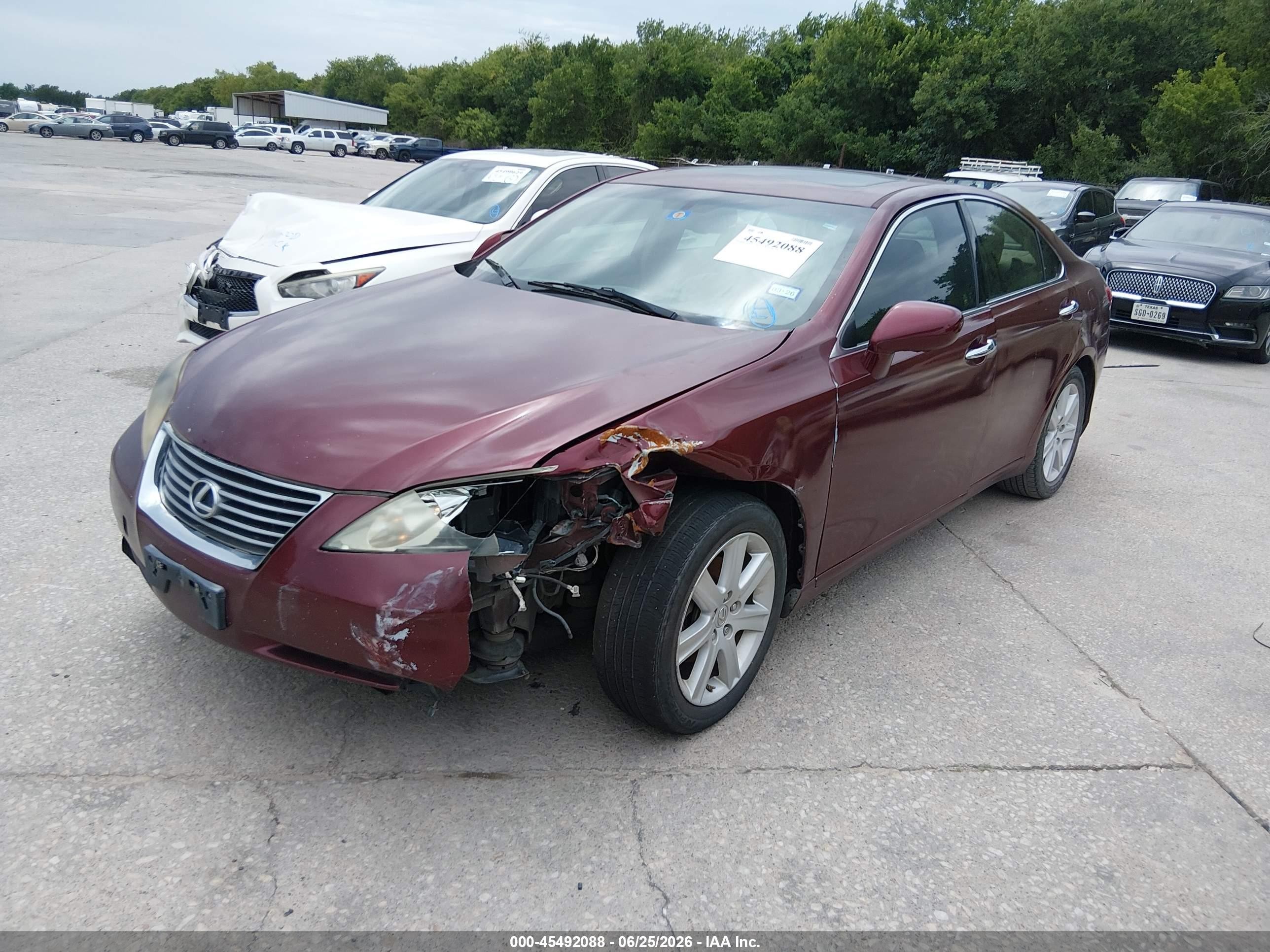2007 Lexus Es 350   Maroon vin: JTHBJ46G272066838
