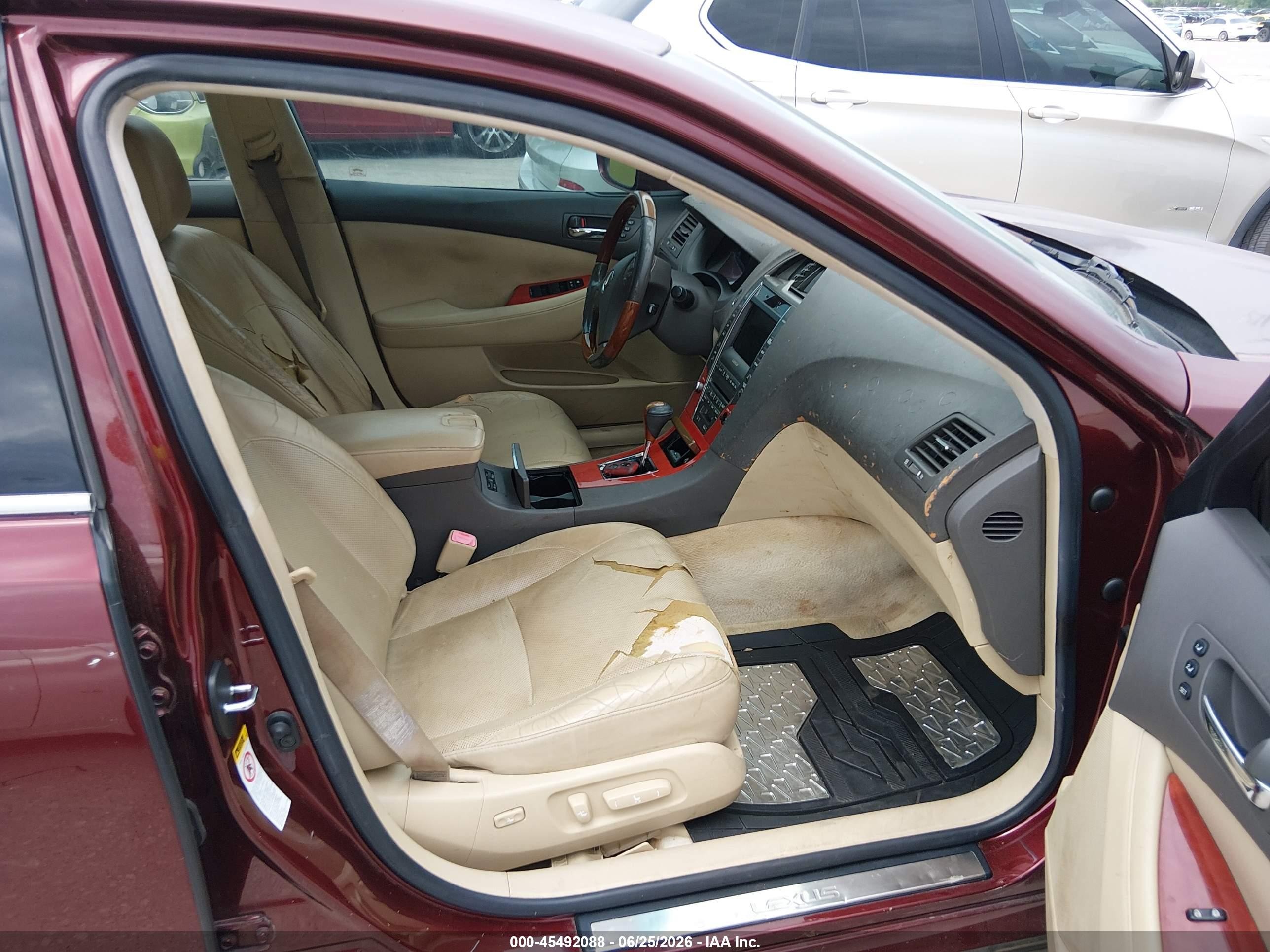 2007 Lexus Es 350   Maroon vin: JTHBJ46G272066838