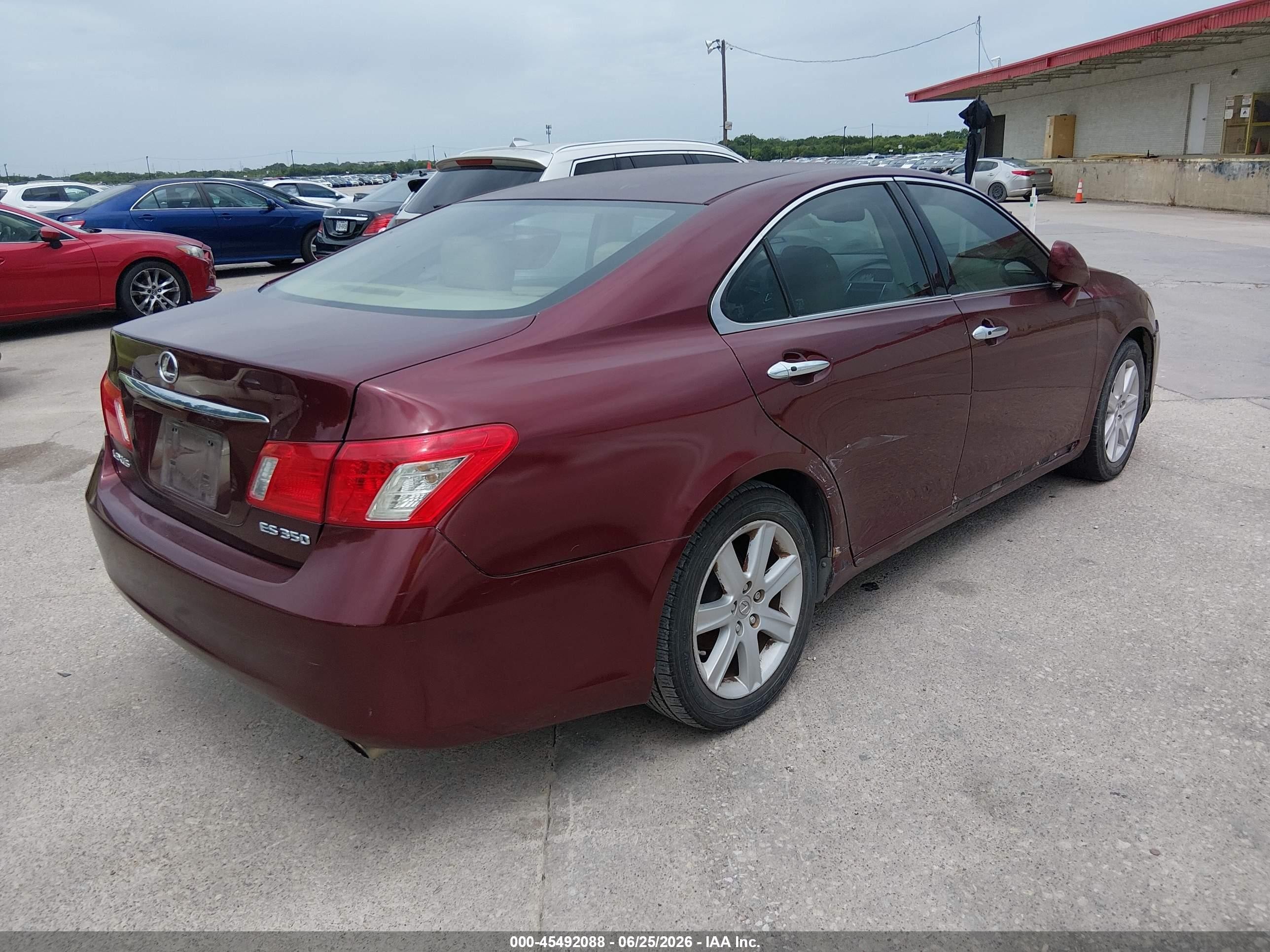 2007 Lexus Es 350   Maroon vin: JTHBJ46G272066838