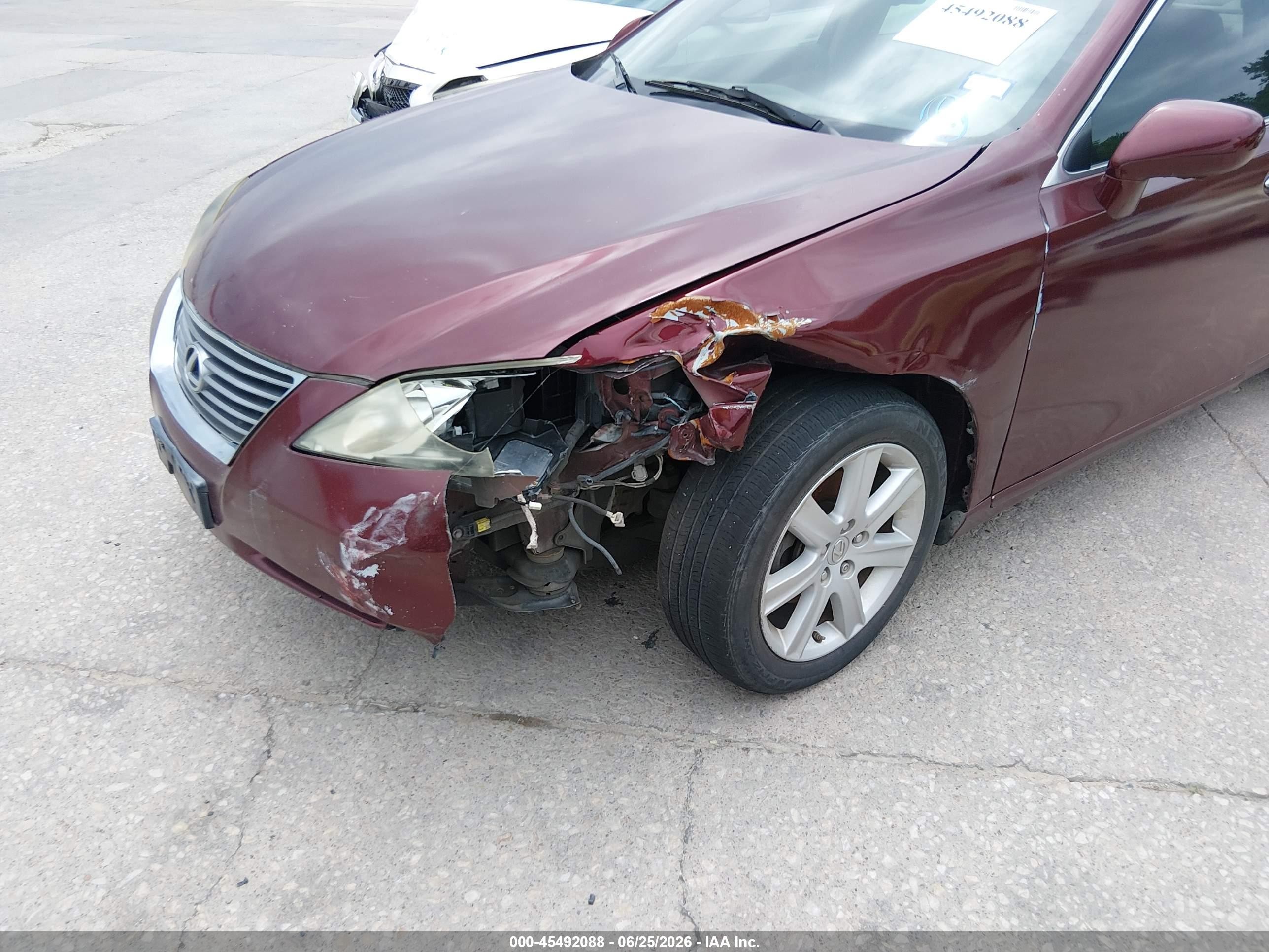 2007 Lexus Es 350   Maroon vin: JTHBJ46G272066838