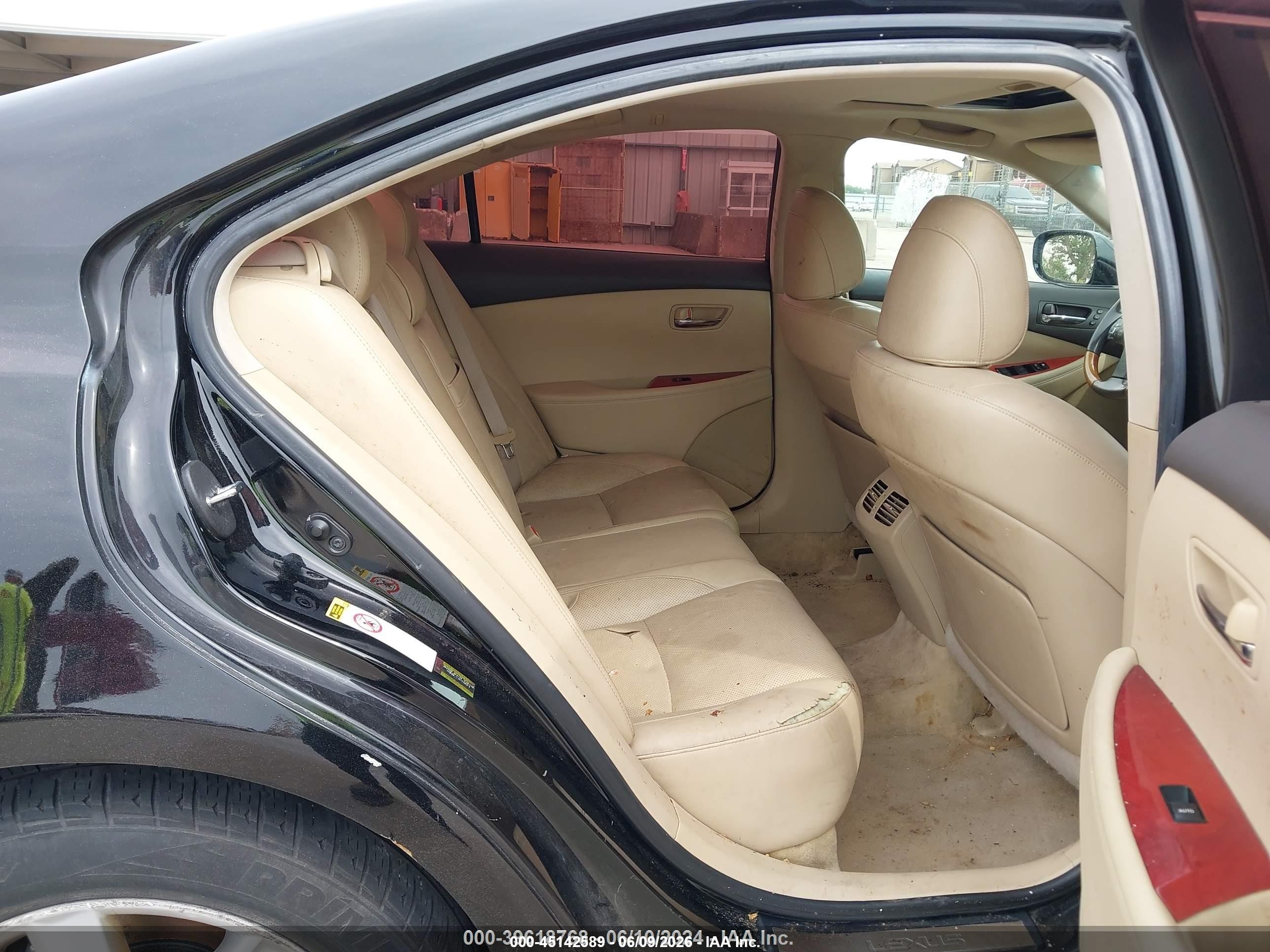 2007 Lexus Es 350   Black vin: JTHBJ46G272070095