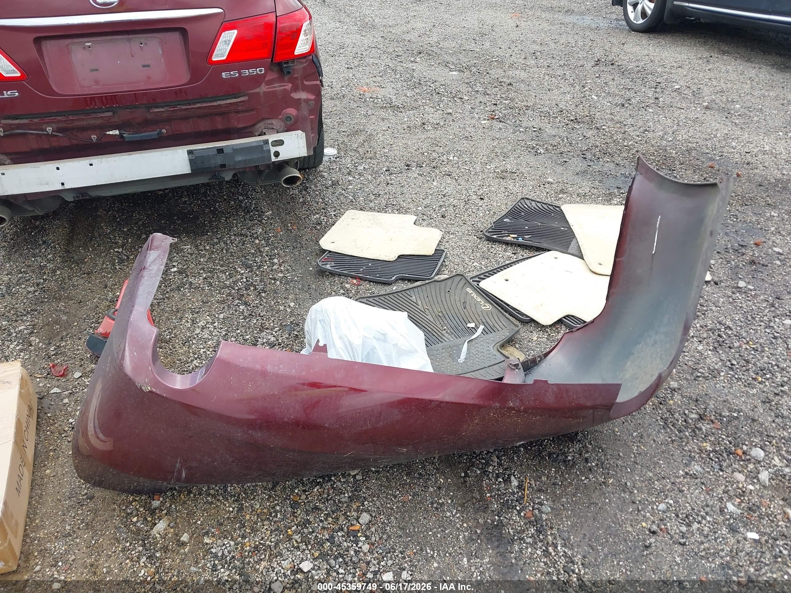 2007 Lexus Es 350   Burgundy vin: JTHBJ46G272076222